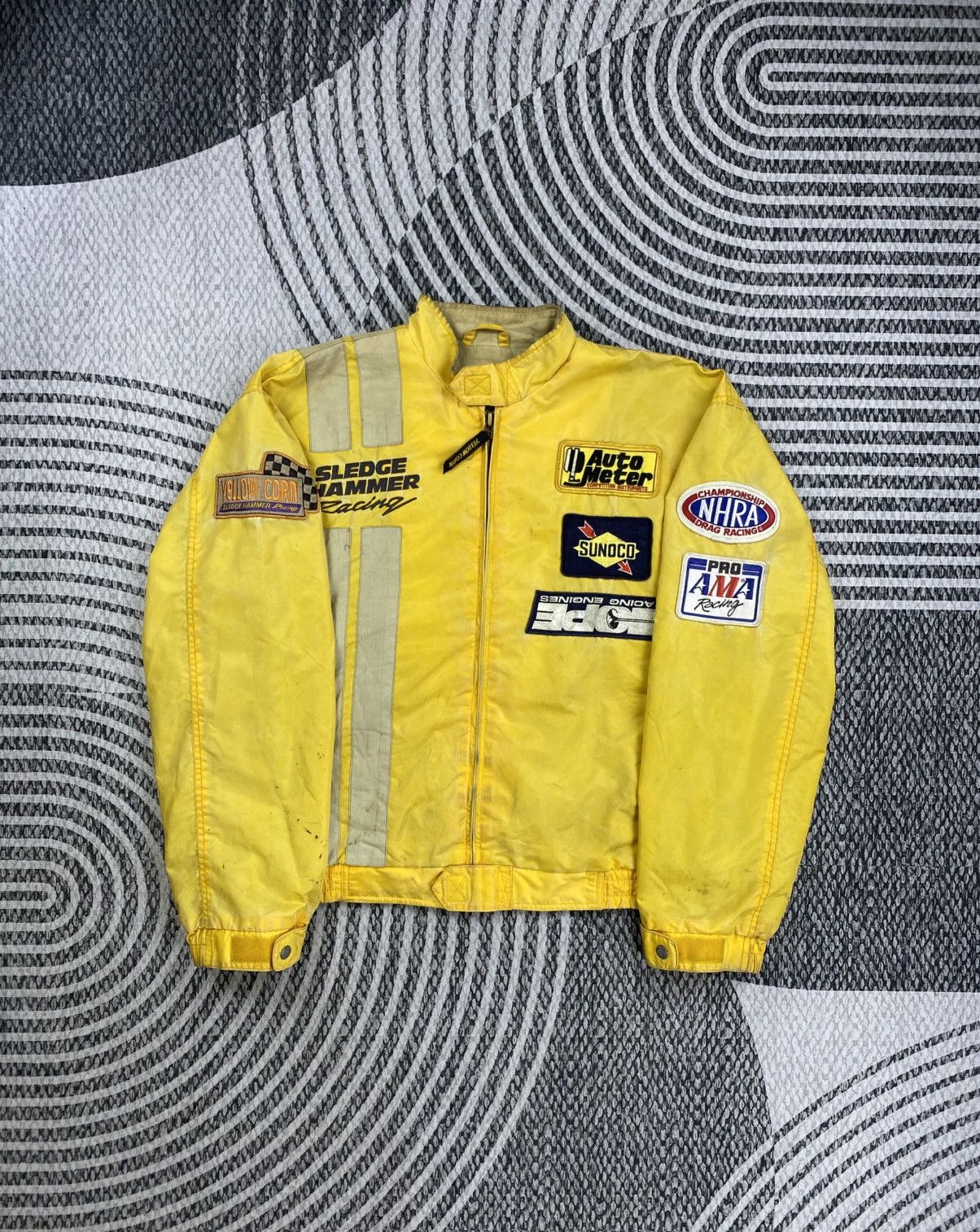 YELLOW CORN Vintage Yellow Corn Sledge Hammer Racing Zipper Jacket Size US XL / EU 56 / 4 - 5 Thumbnail