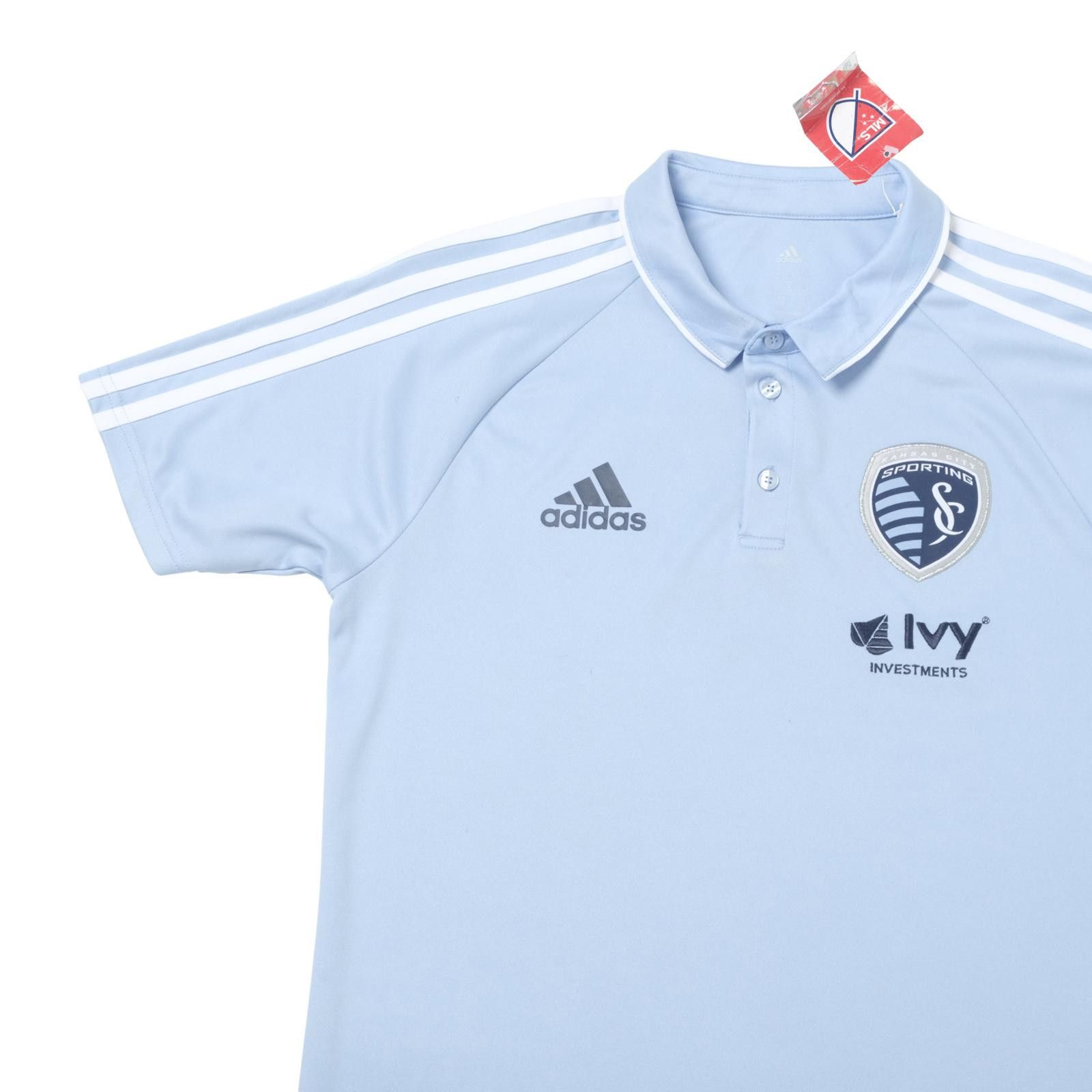 Adidas 2018/19 Sporting Kansas City Training Polo Shirt BNWT (M/L) Size US M / EU 48-50 / 2 - 3 Thumbnail