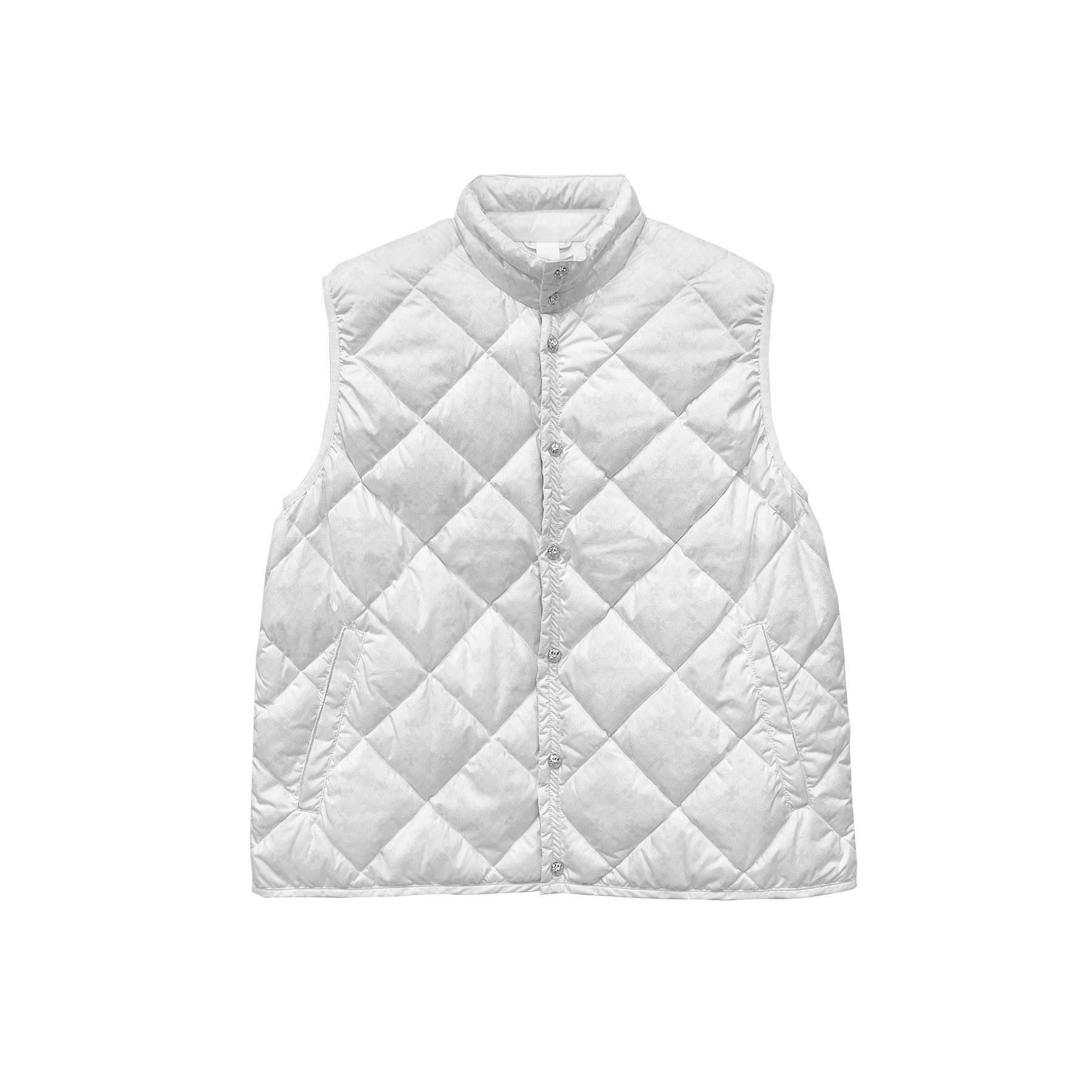 Chrome Hearts Chrome Hearts White Tonal Monogram Cross Quilted Puffer Vest Size XL / US 12-14 / IT 48-50 - 1 Thumbnail