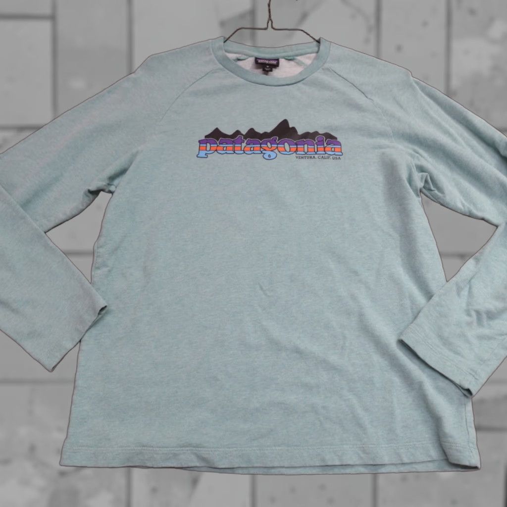 Patagonia Patagonia Sweatshirt Crewneck Medium Blue Lightweight Nightfall Fitz Roy Mens Size US M / EU 48-50 / 2 - 1 Thumbnail