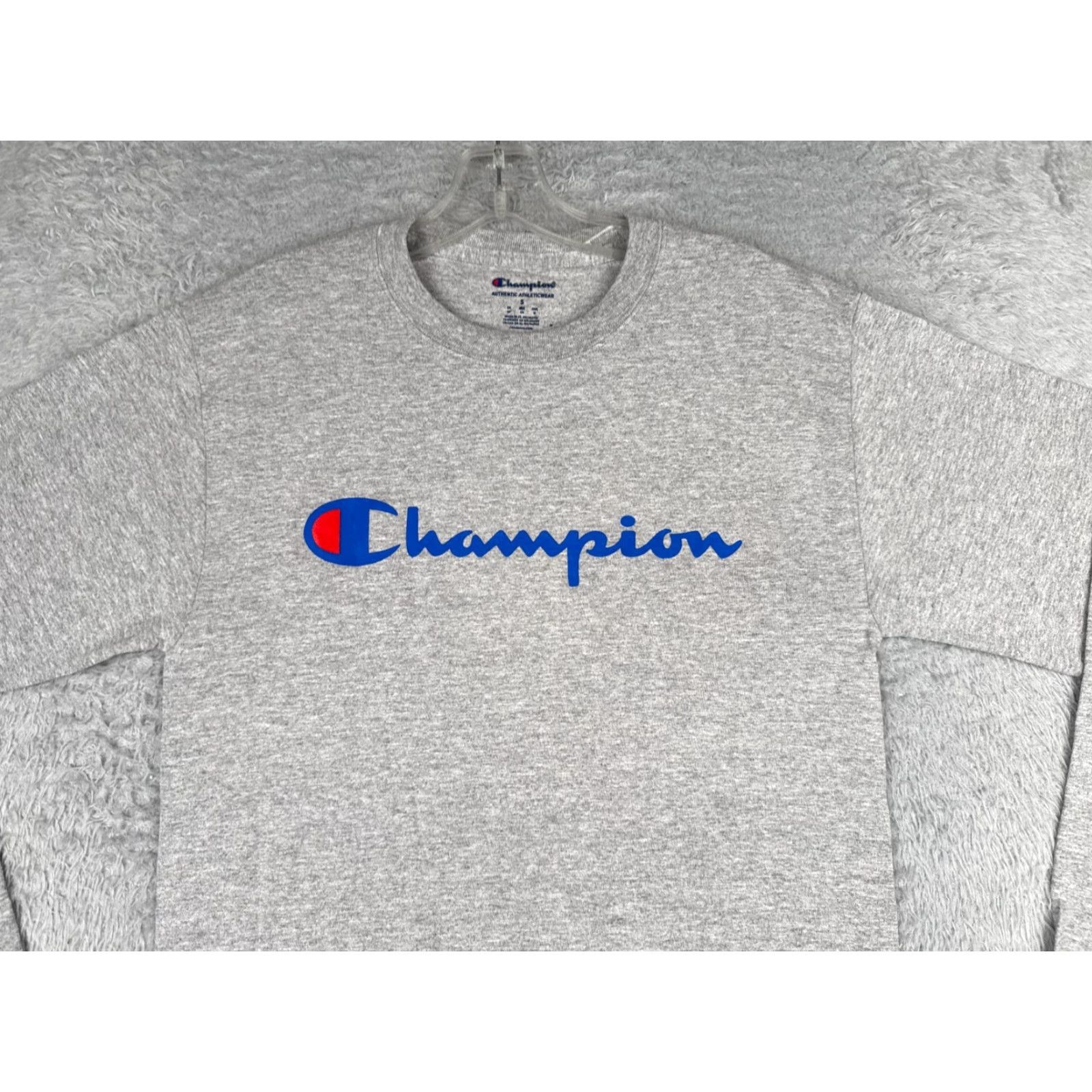 Champion Champion Shirt Men Adult Small Gray Long Sleeve Crew Neck Cotton Blend NEW NO TAGS Size US S / EU 44-46 / 1 - 4 Thumbnail