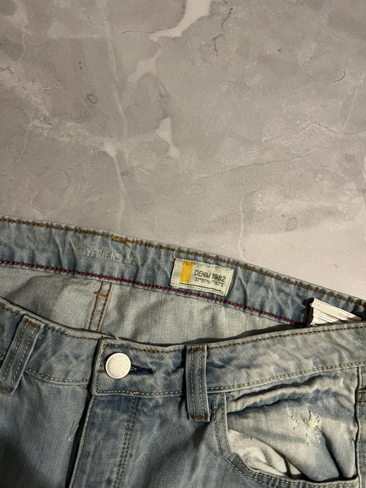 Japanese Brand Heavy Faded Destroyed Denim – Archive Slim Fit Underground Size US 34 / EU 50 - 7 Thumbnail