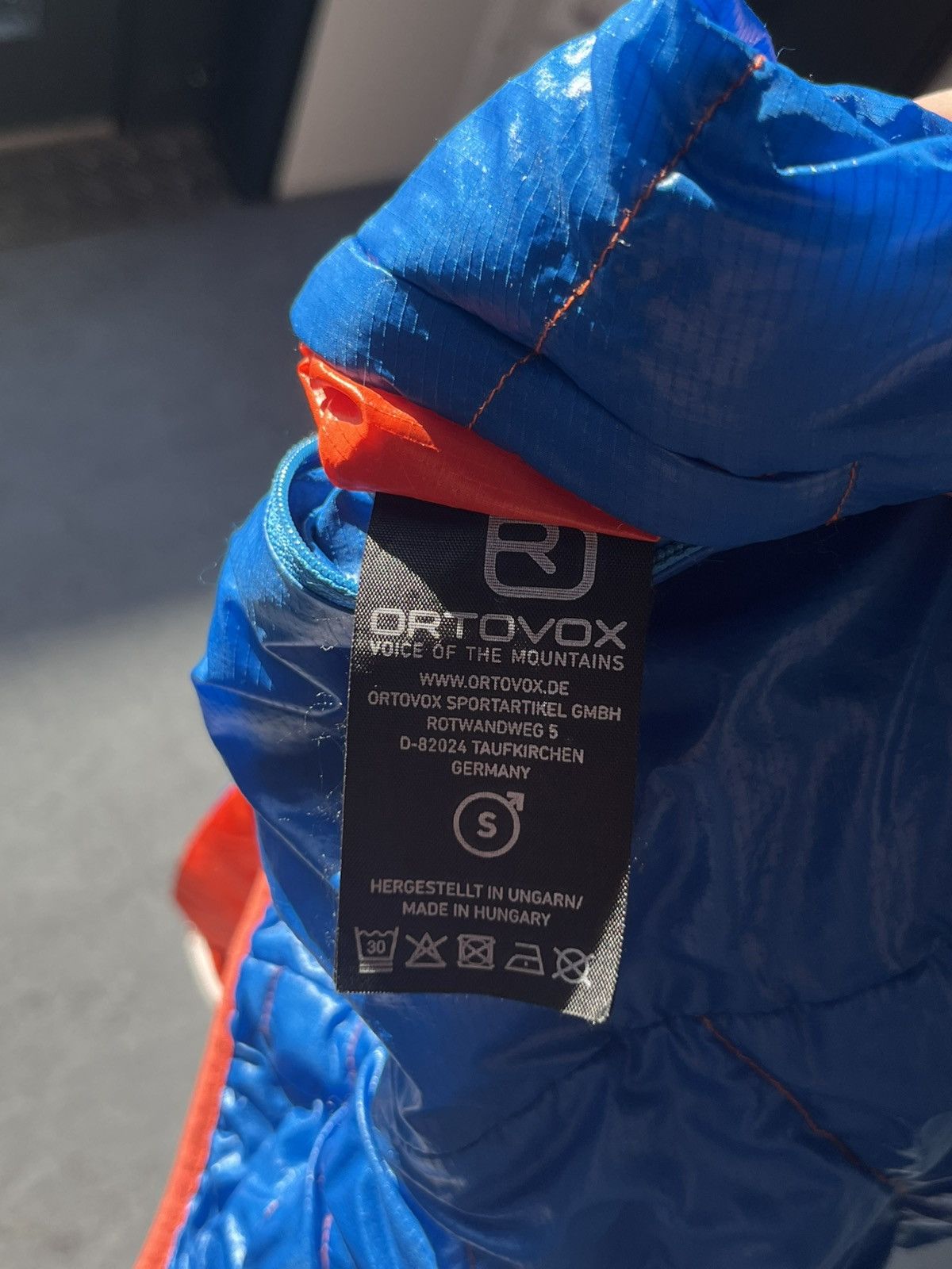 ORTOVOX Ortovox Swisswol Inside Blue/ Orange Men's Full Zip Vest Size US S / EU 44-46 / 1 - 9 Thumbnail