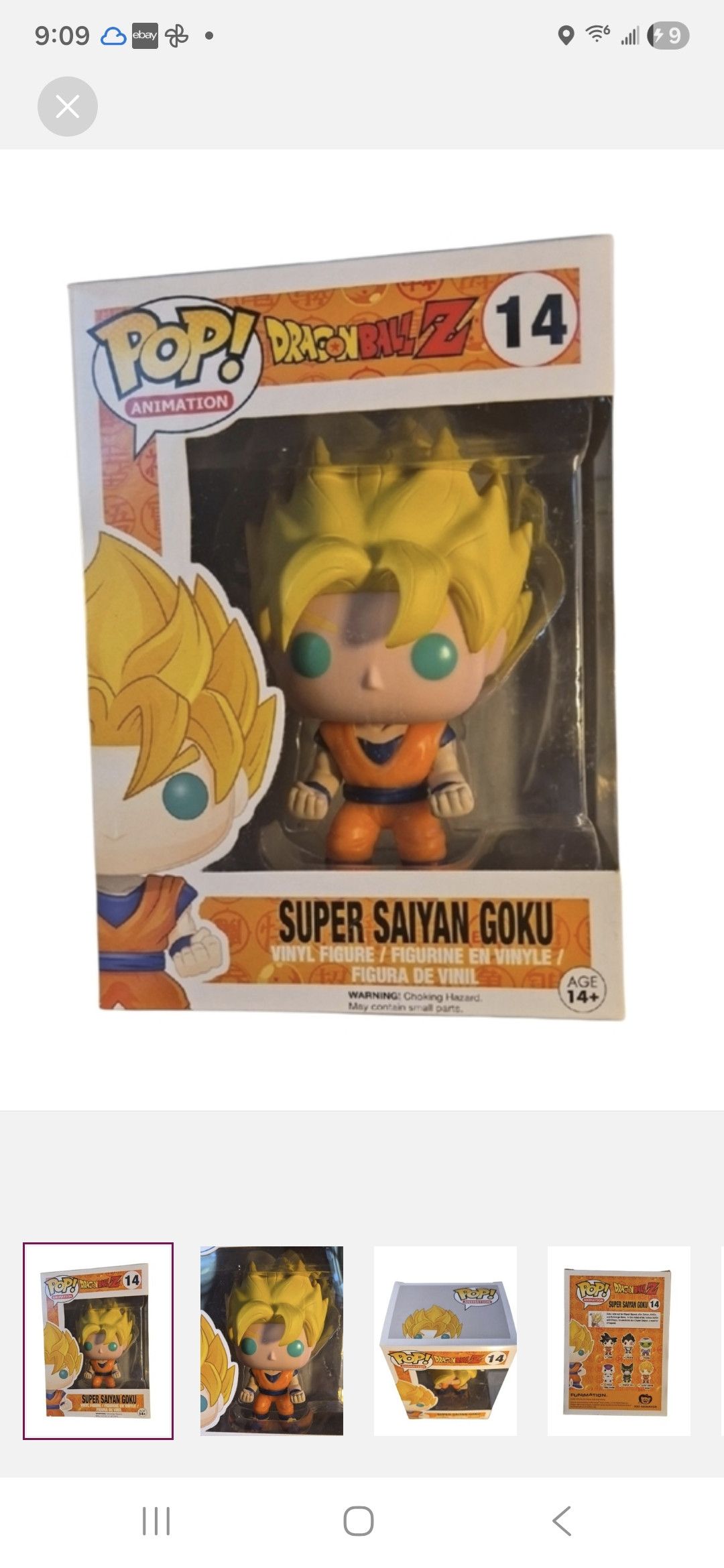 Other Funko × Dragon Ball Z Super Saiyan Goku Funko Vinyl Figure Size ONE SIZE - 1 Thumbnail