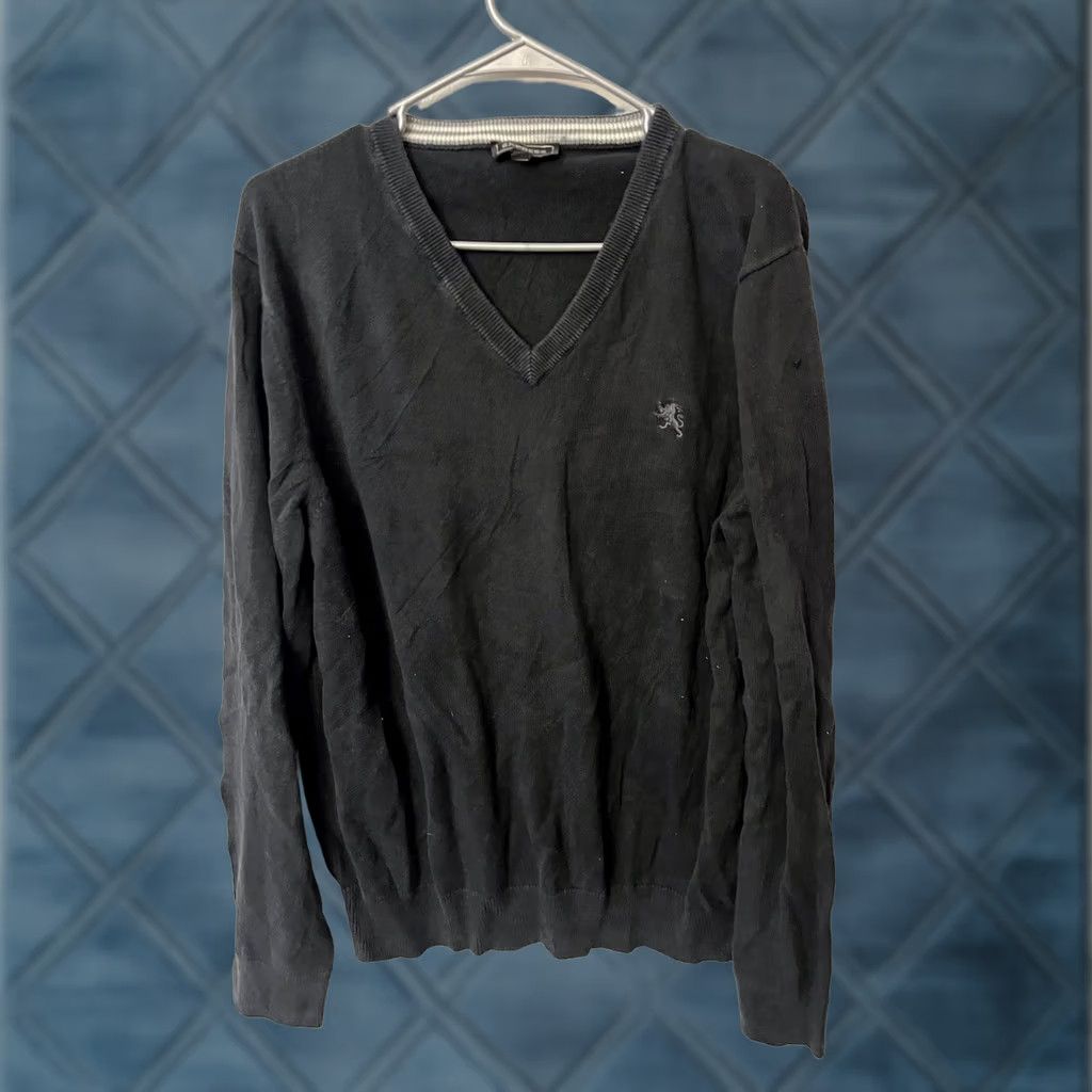 Express Express Sweater Mens Size Large Black V-Neck Cotton Pullover Size US L / EU 52-54 / 3 - 1 Thumbnail