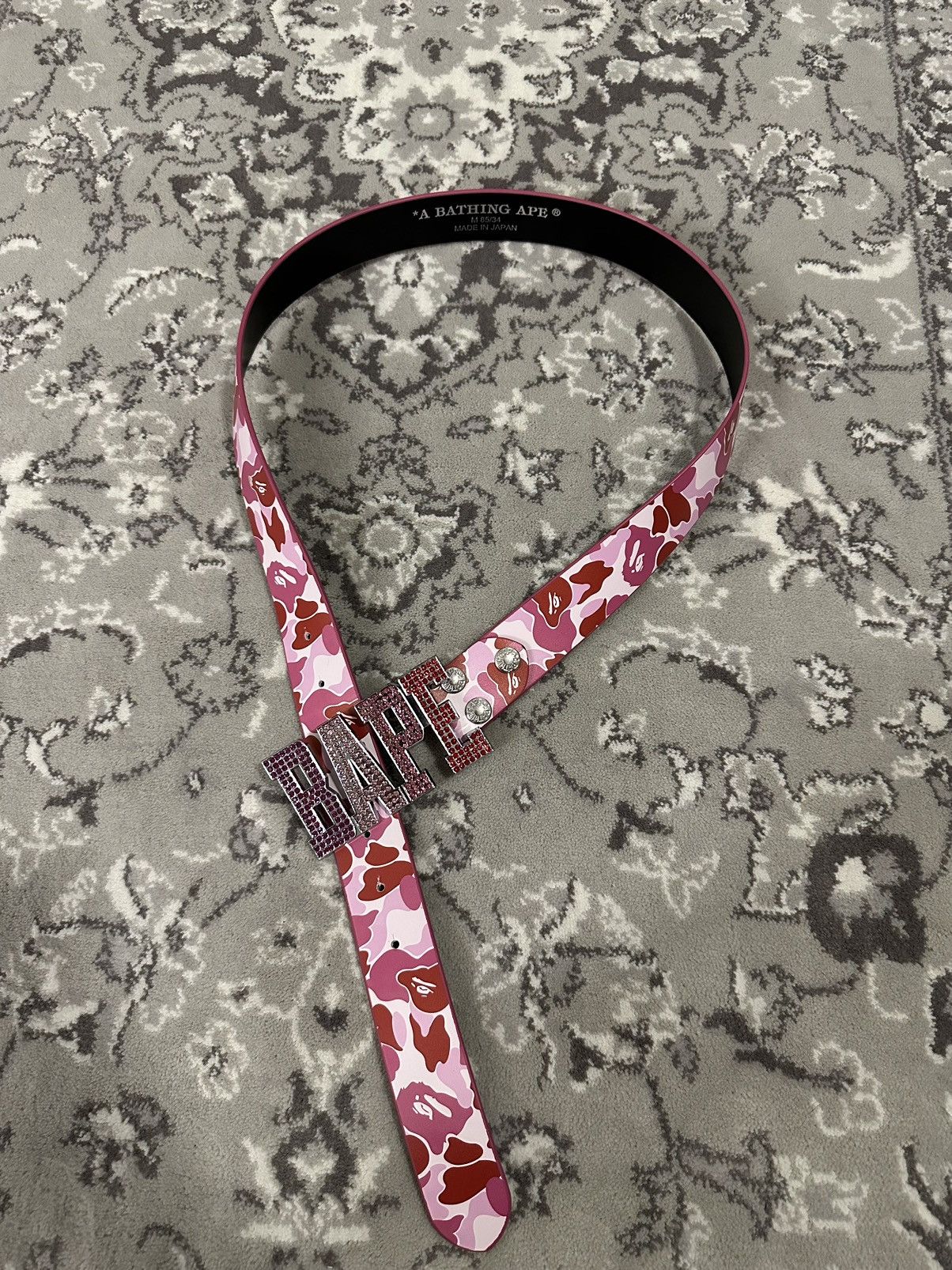 Bape ABC Camo Leather Belt Size 34 - 1 Thumbnail