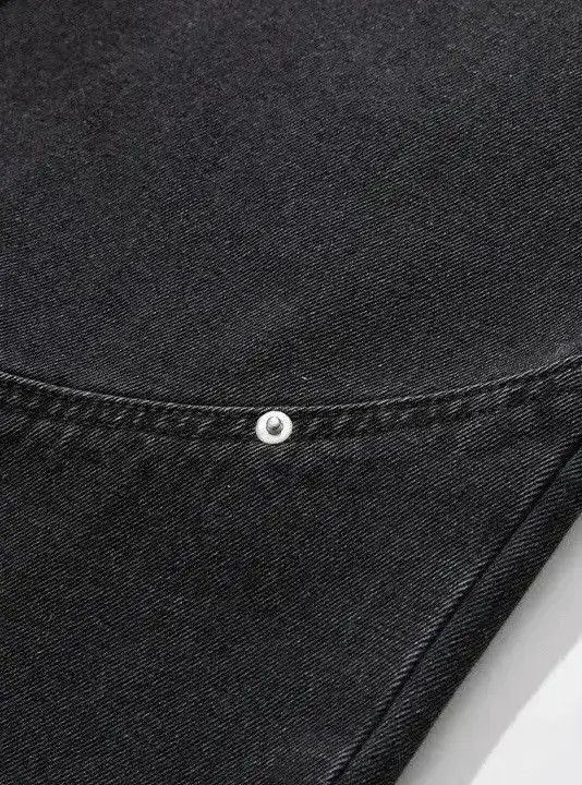 Japanese Brand Streetwear Casual Design Washed Black Loose Jeans Pants Size US 32 / EU 48 - 3 Thumbnail