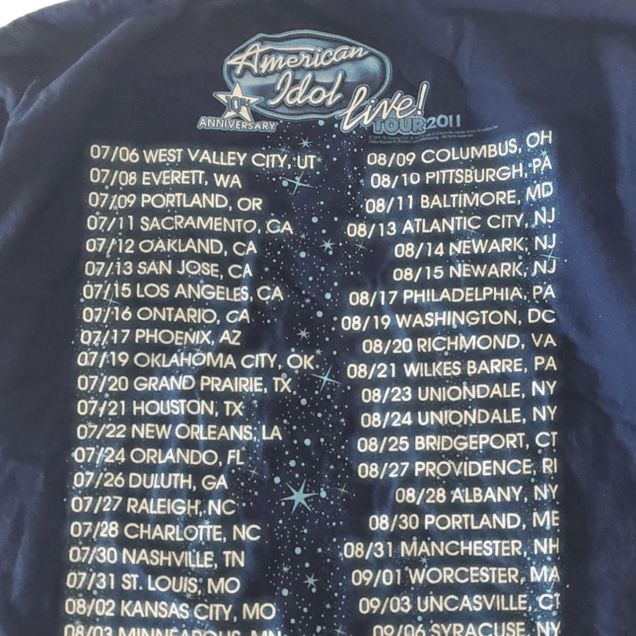 Vintage 2011 American Idol Live Tour T-Shirt *Youth XL* Size XS / US 0-2 / IT 36-38 - 5 Thumbnail