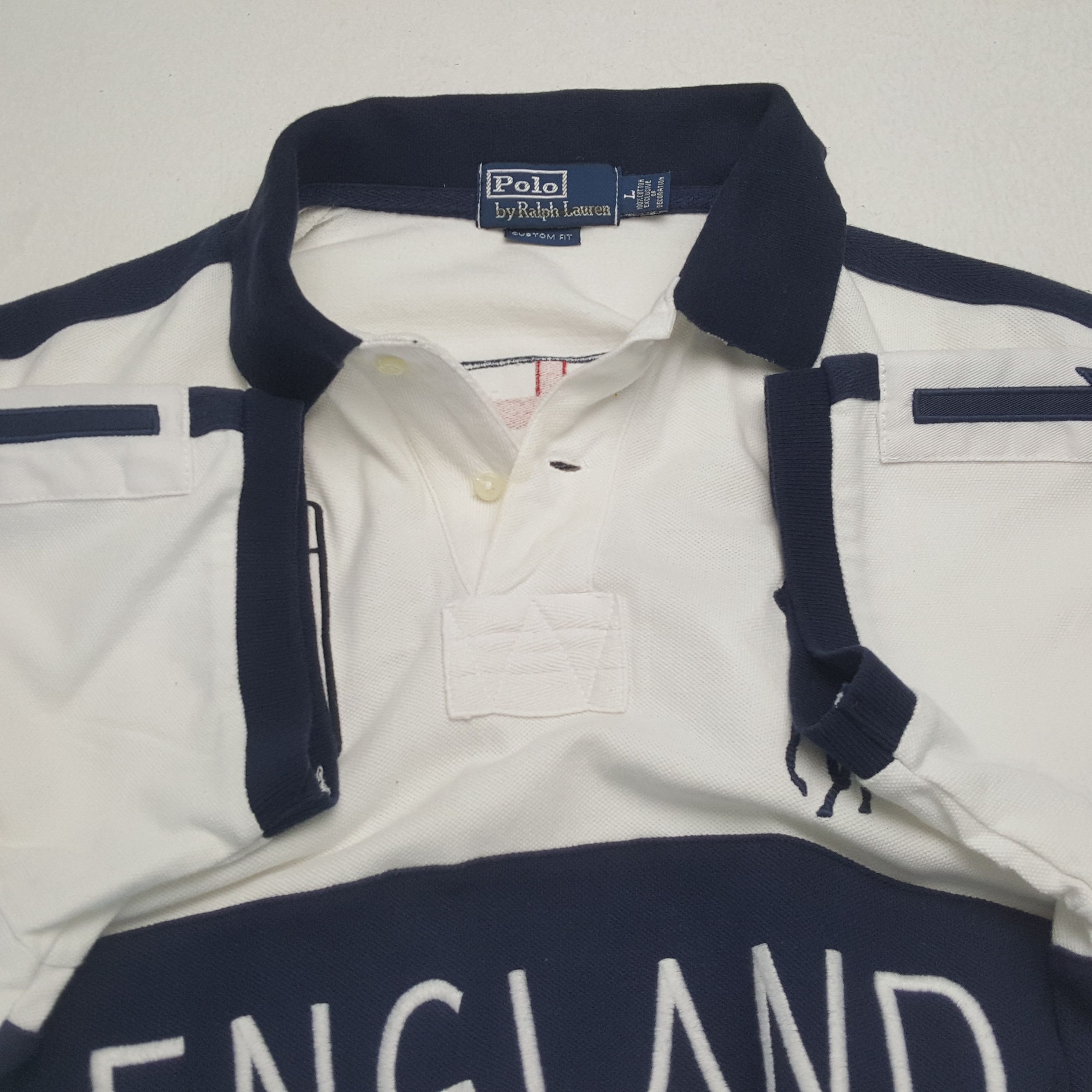 Polo Ralph Lauren × Vintage Vintage POLO by RALPH LAUREN ENGLAND Design Polos Shirt Size US M / EU 48-50 / 2 - 7 Thumbnail