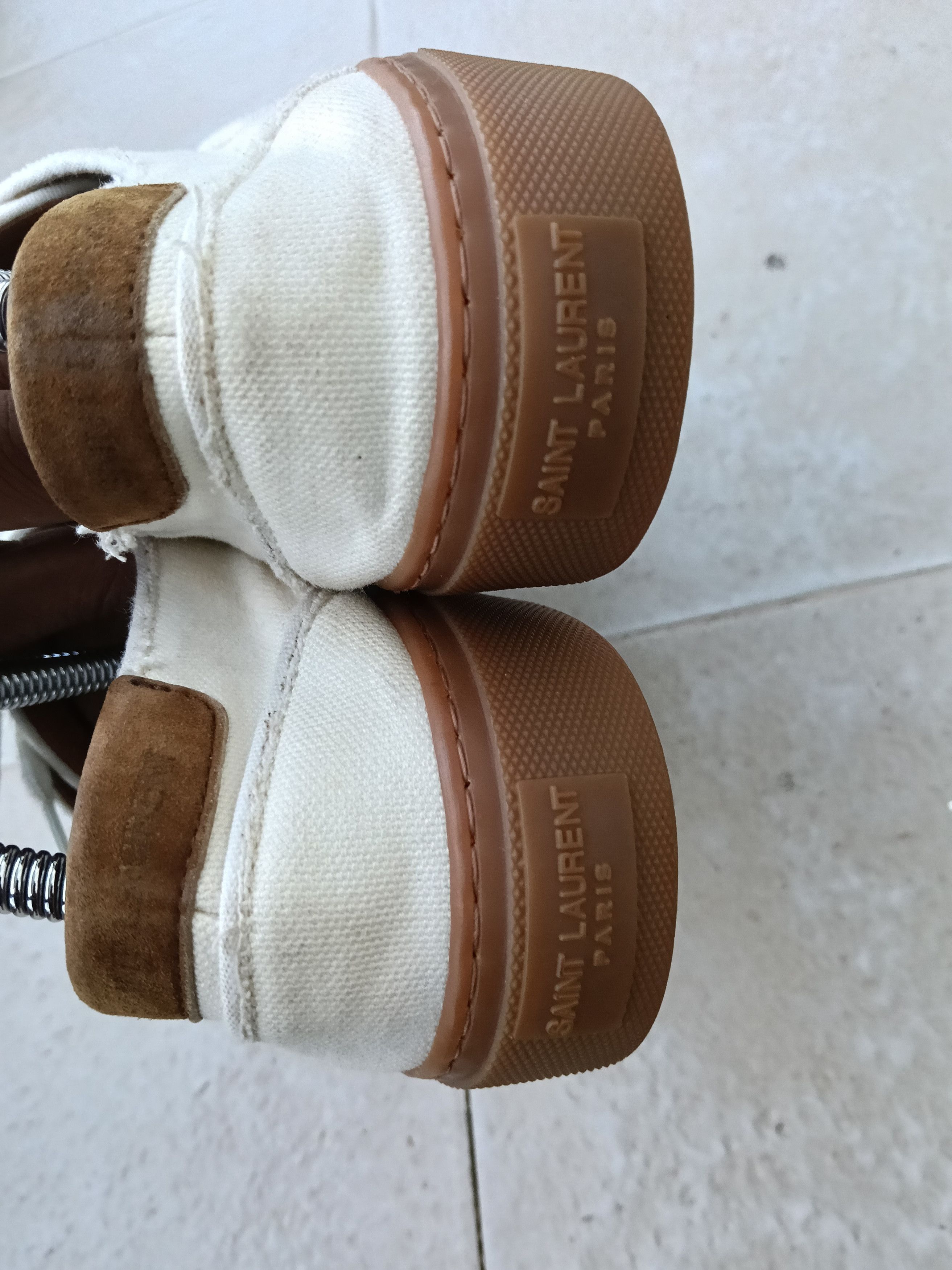 Saint Laurent Paris Saint Laurent Venice off-white canvas sneakers Size US 8 / EU 41 - 4 Thumbnail