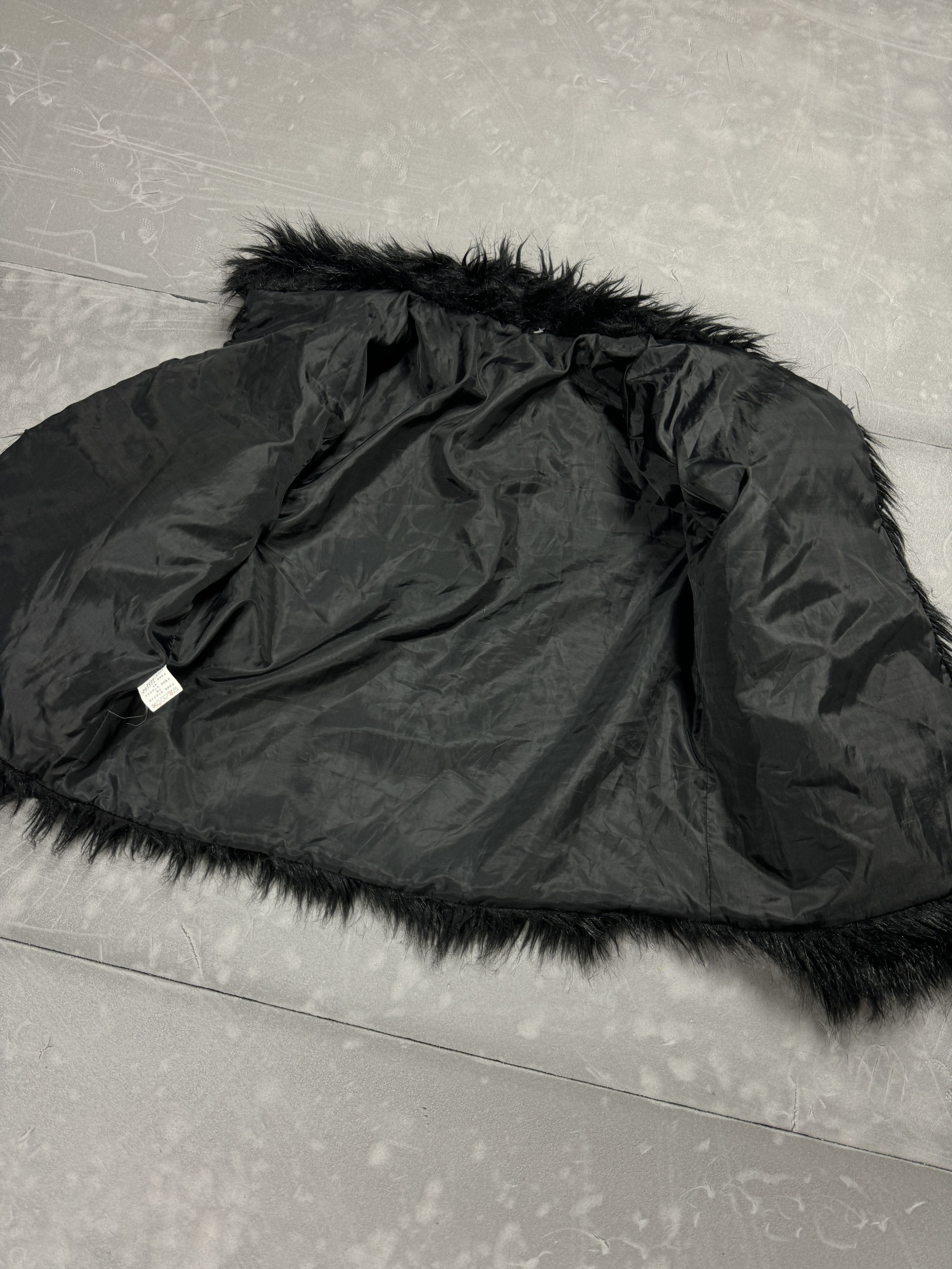 Vintage Vintage cropped wmns fur jacket black coquette y2k Size S / US 4 / IT 40 - 7 Thumbnail