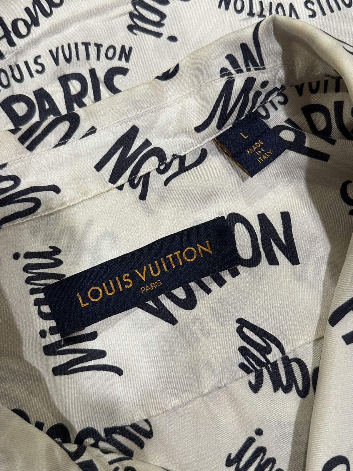Kim Jones Louis Vuitton Kim Jones SS18 Cities White Silk Button Shirt Size US L / EU 52-54 / 3 - 9 Thumbnail