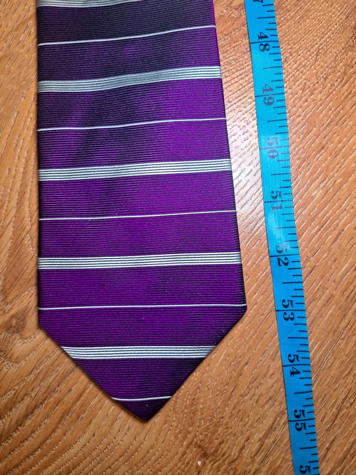 Brooks Brothers Brooks Brothers Silk Tie Purple Striped Handmade in USA Size ONE SIZE - 5 Thumbnail