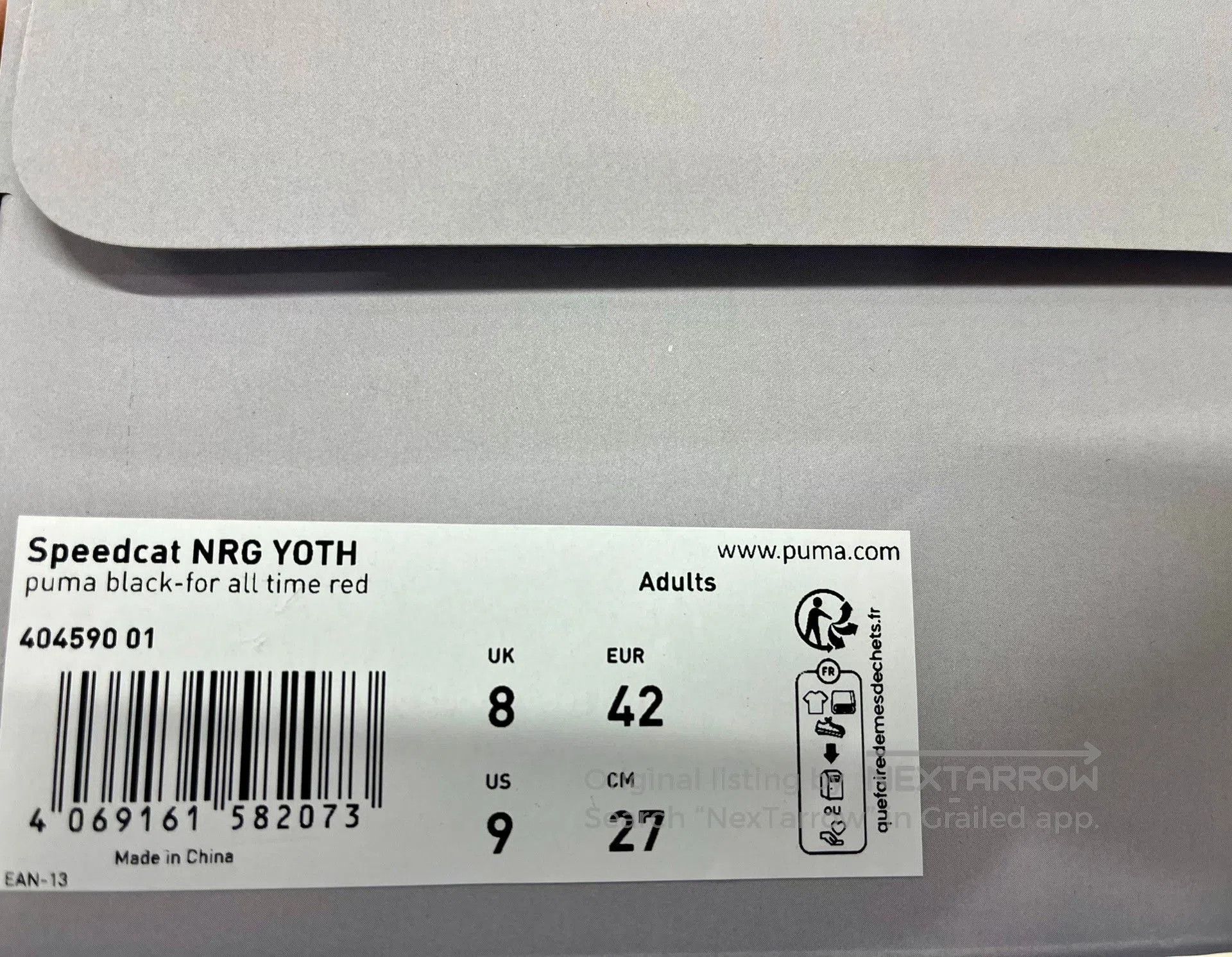 Puma PUMAspeedcat NRG YOTH. Size US 9 / EU 42 - 4 Thumbnail