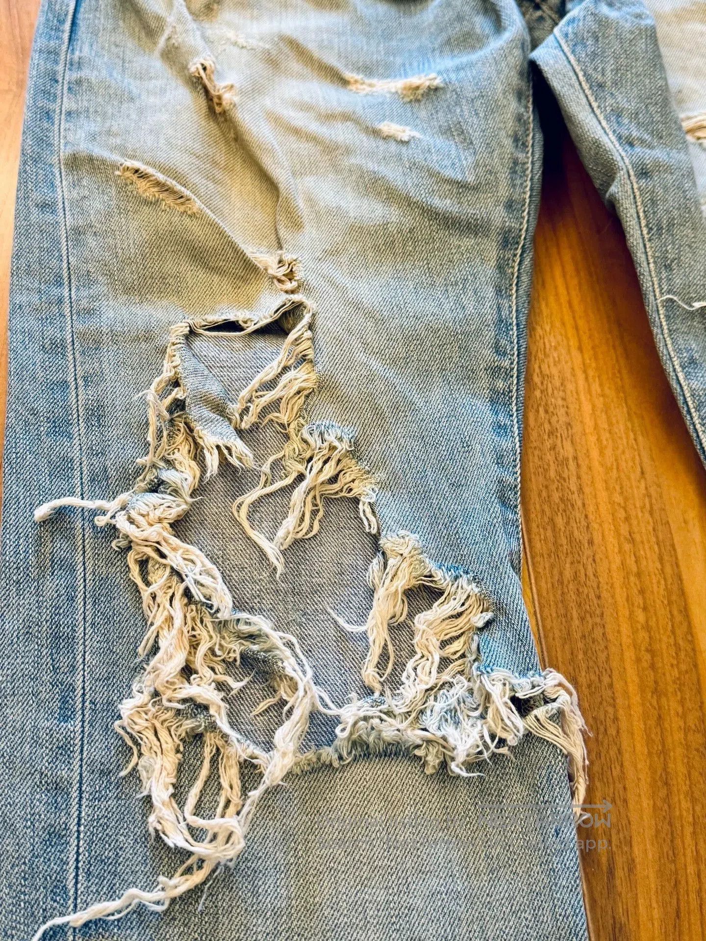 Saint Laurent Paris Distressed Blue Denim Jeans Size 30. Size US 30 / EU 46 - 3 Thumbnail