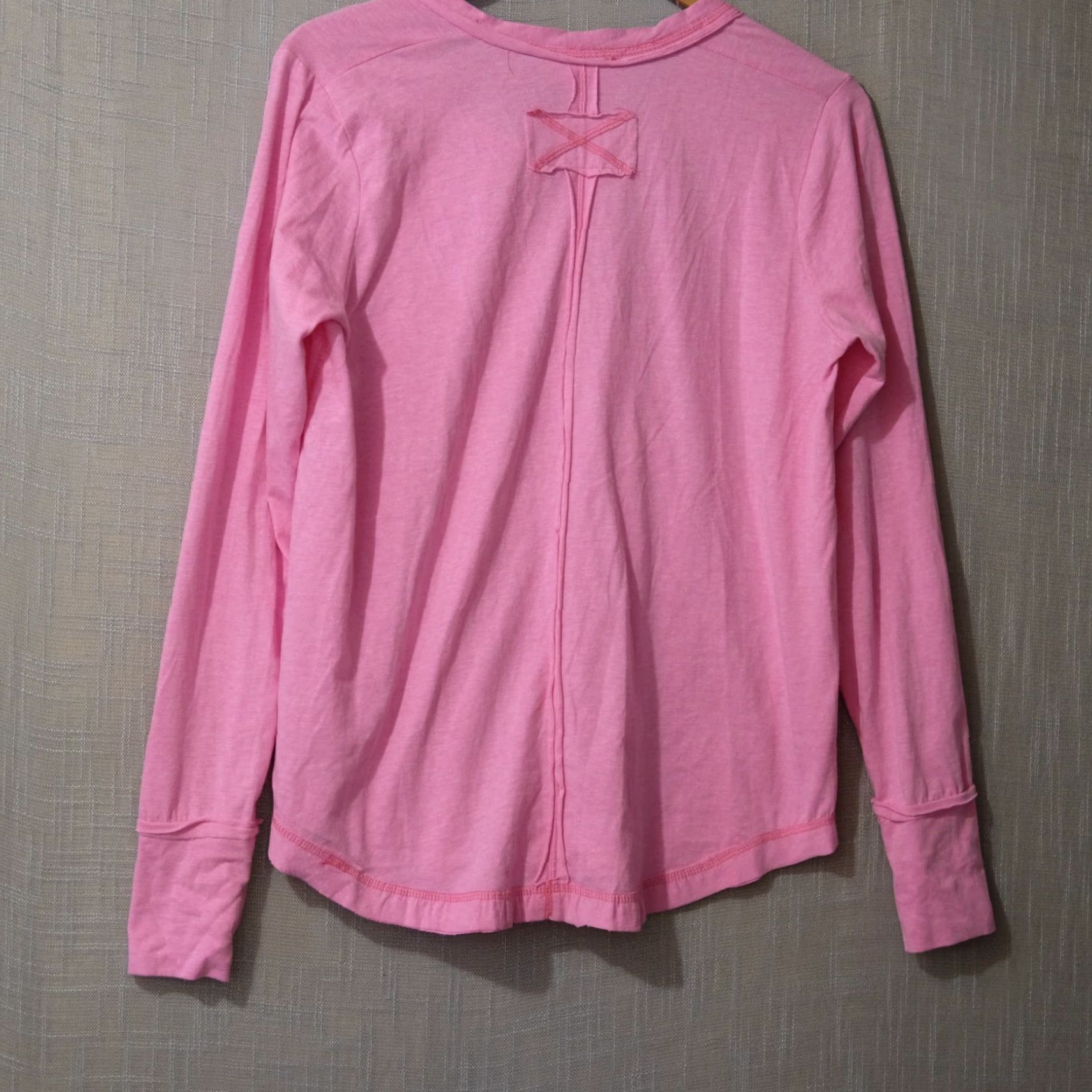 Vintage Nwot! Zenana Long Sleeve Pink Henley T Shirt Thumb Hole Women's M #H86-6 Size M / US 6-8 / IT 42-44 - 5 Thumbnail