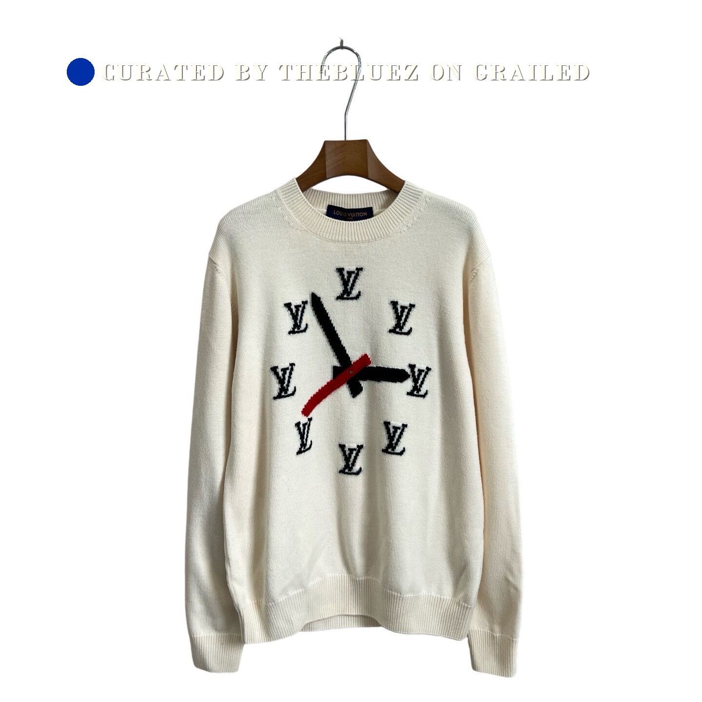 Louis Vuitton Louis Vuitton Beige Clock Logo Sweater Size US M / EU 48-50 / 2 - 1 Thumbnail