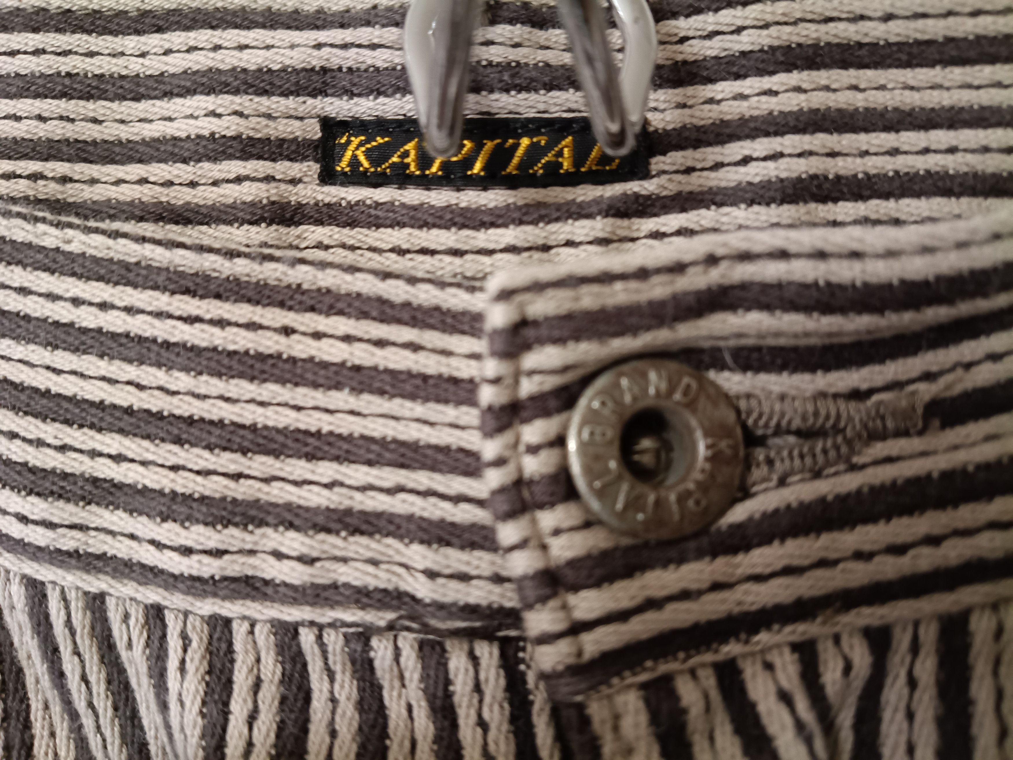 Kapital KAPITAL Striped Sarouel Drop Crotch Pants Japan Size 3 Size US 33 - 3 Thumbnail