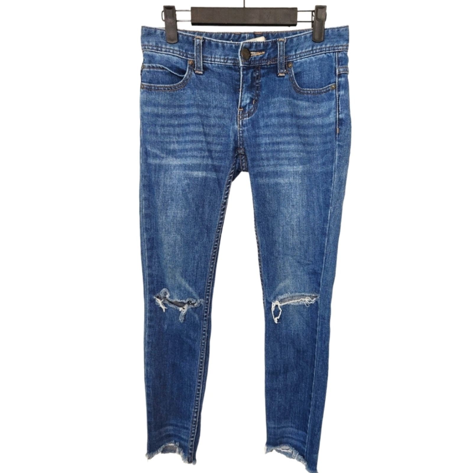 Free People Free People busted knee frayed ankle skinny jeans 25 Size 25" / US 0 / IT 36 - 1 Thumbnail