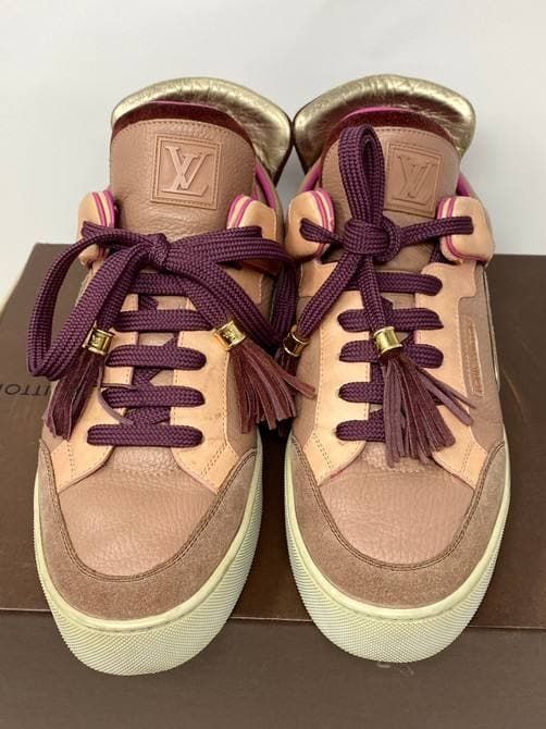 Louis Vuitton X Kanye West Don Brown Patchwork Mens Sneakers 