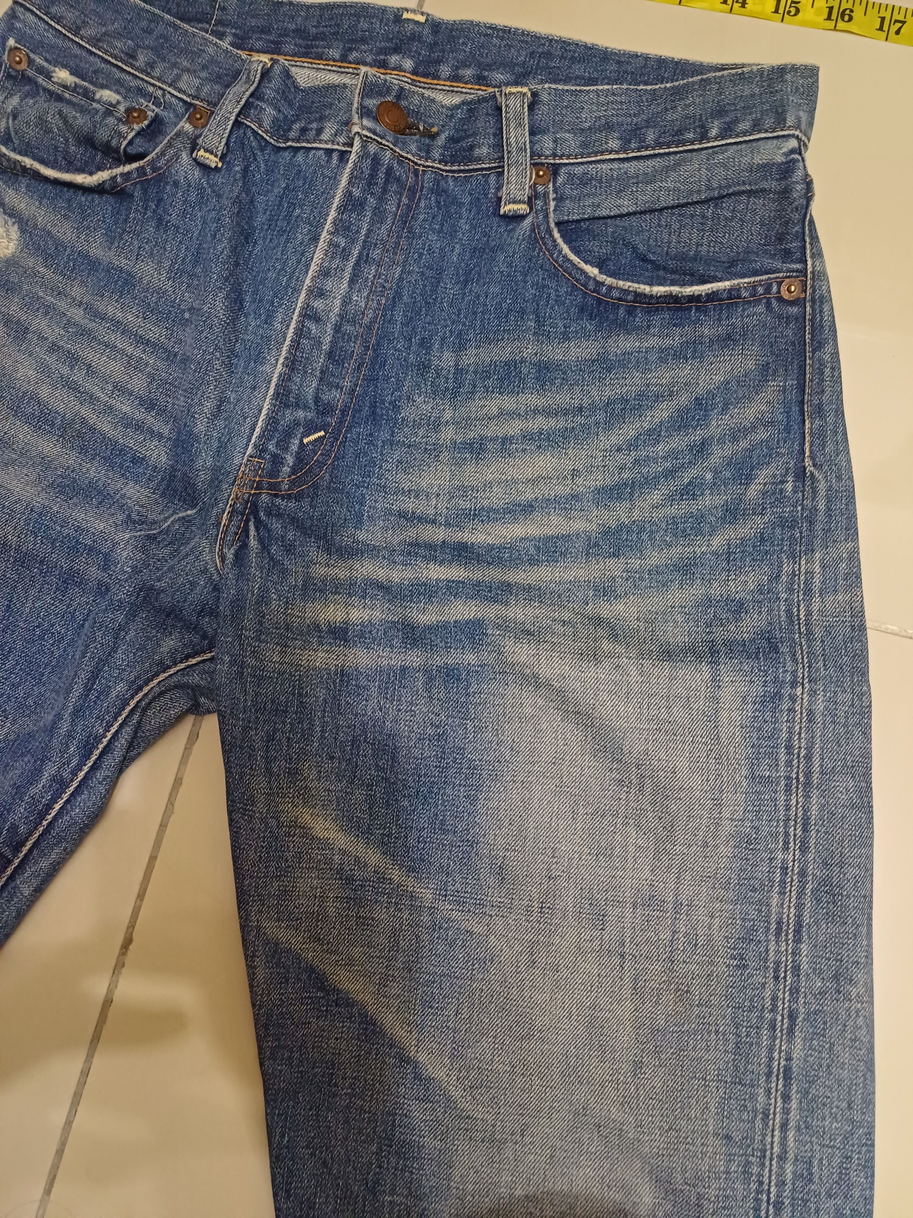 Levi's Made & Crafted × Levi's Vintage Clothing Distressed selvedge jeans... LEVIS 505 Size US 32 / EU 48 - 10 Thumbnail
