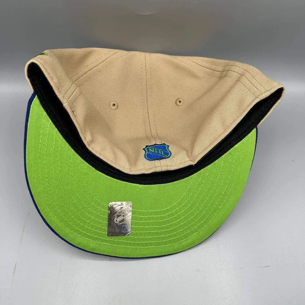 New Era Hartford Whalers Hat Men 7 1/4 Brown Blue NHL Fitted Cap New Size ONE SIZE - 4 Thumbnail