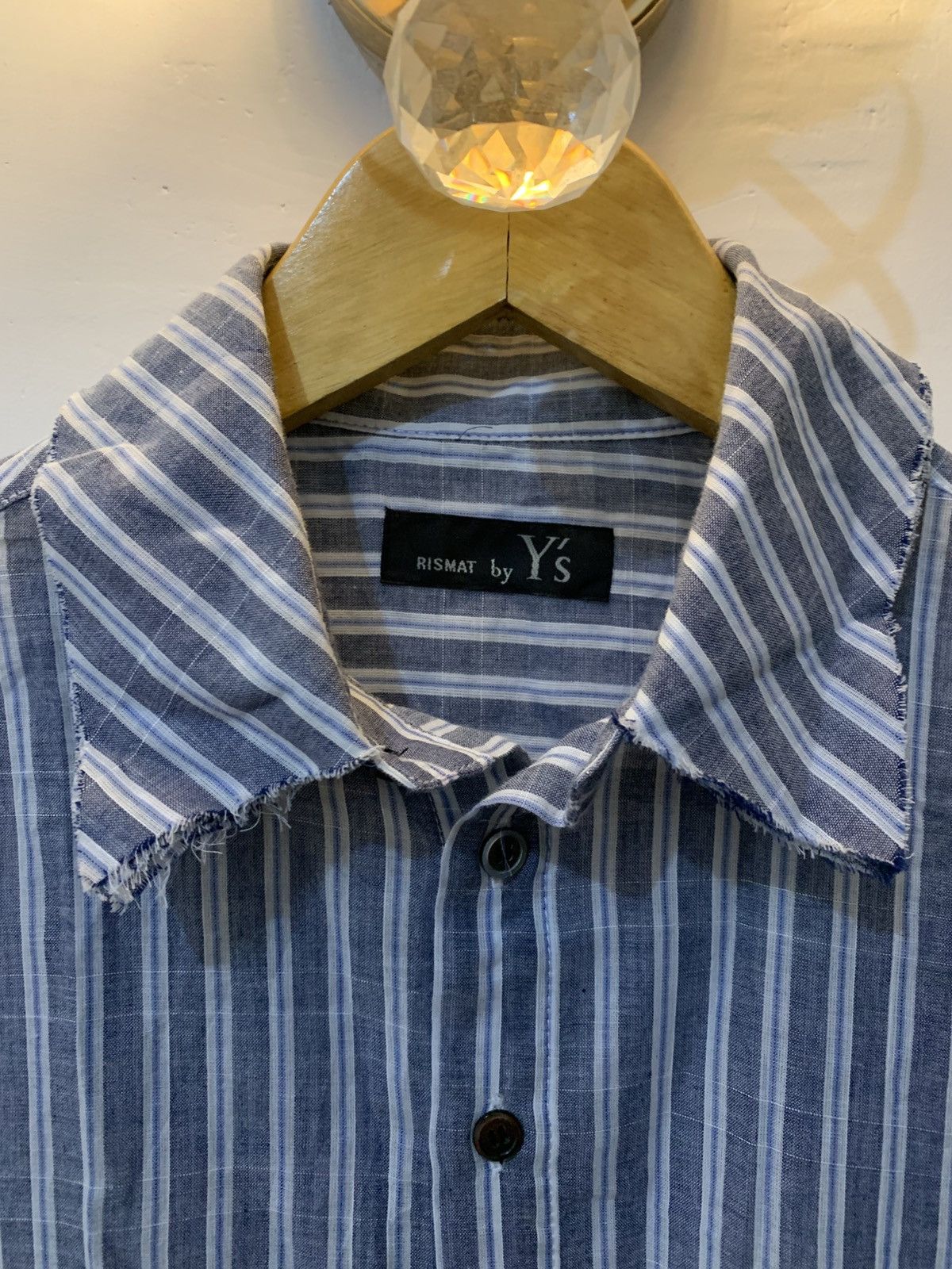 Yohji Yamamoto Yohji Yamamoto • Semi-Sheer Striped Shirt Asymmetric Collar Size US S / EU 44-46 / 1 - 9 Thumbnail