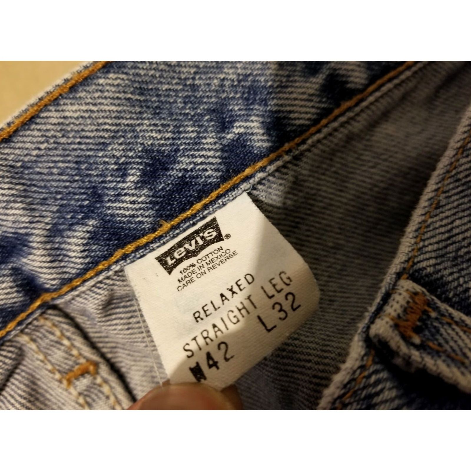 Levi's VINTAGE Levi's 569 Jeans Mens Blue Denim 42x32 Relaxed Straight Pants 42 Mens Size US 42 / EU 58 - 4 Thumbnail