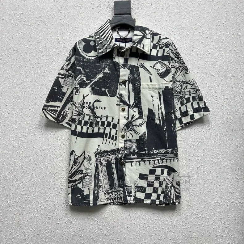 Louis Vuitton Louis Vuitton Paris Collage Patchwork Short Sleeve Denim S Size US M / EU 48-50 / 2 - 1 Thumbnail