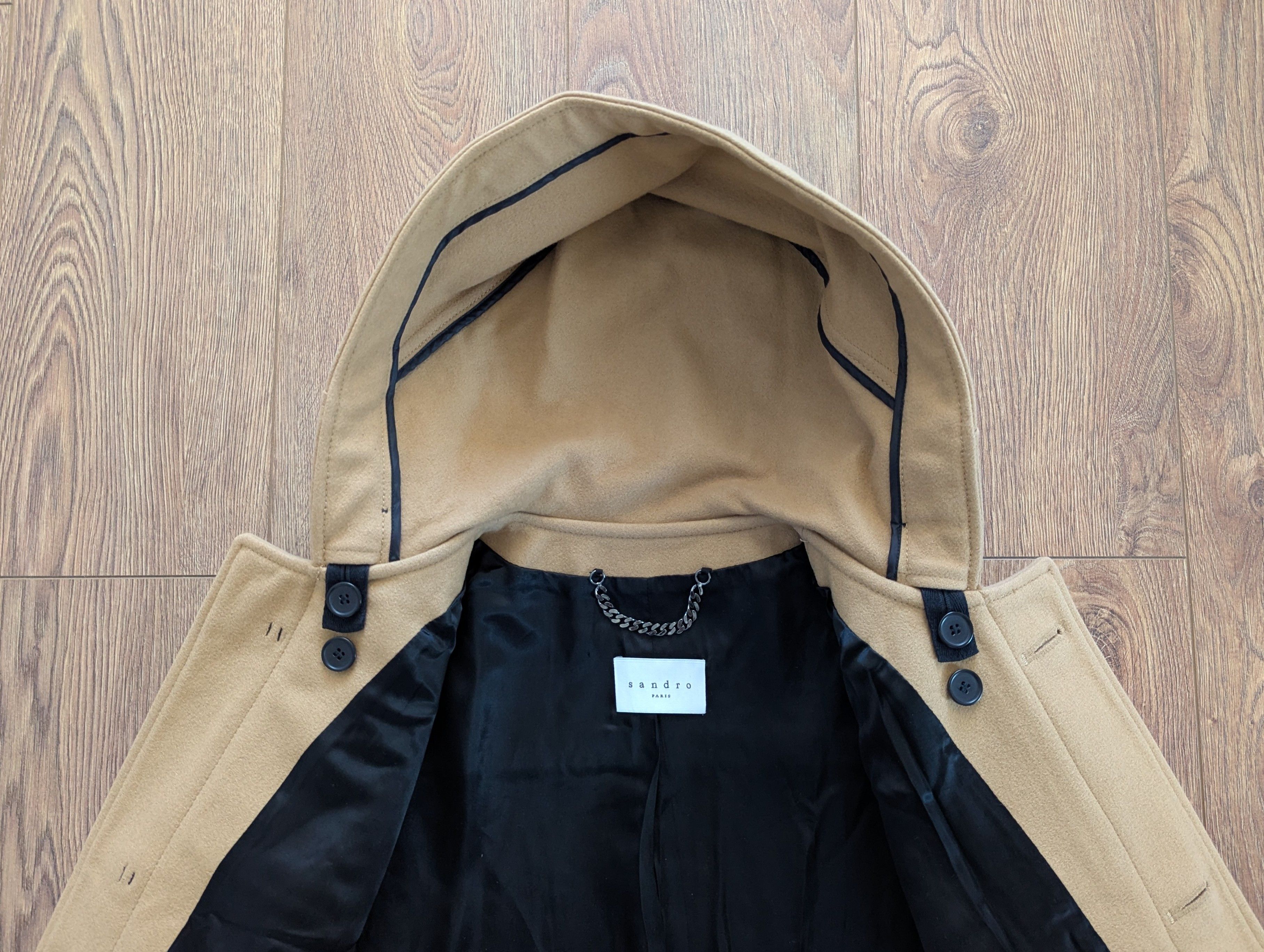 Sandro SANDRO Paris Hooded Wool Duffle Coat Size M Made In UKRAINE Size US M / EU 48-50 / 2 - 10 Thumbnail