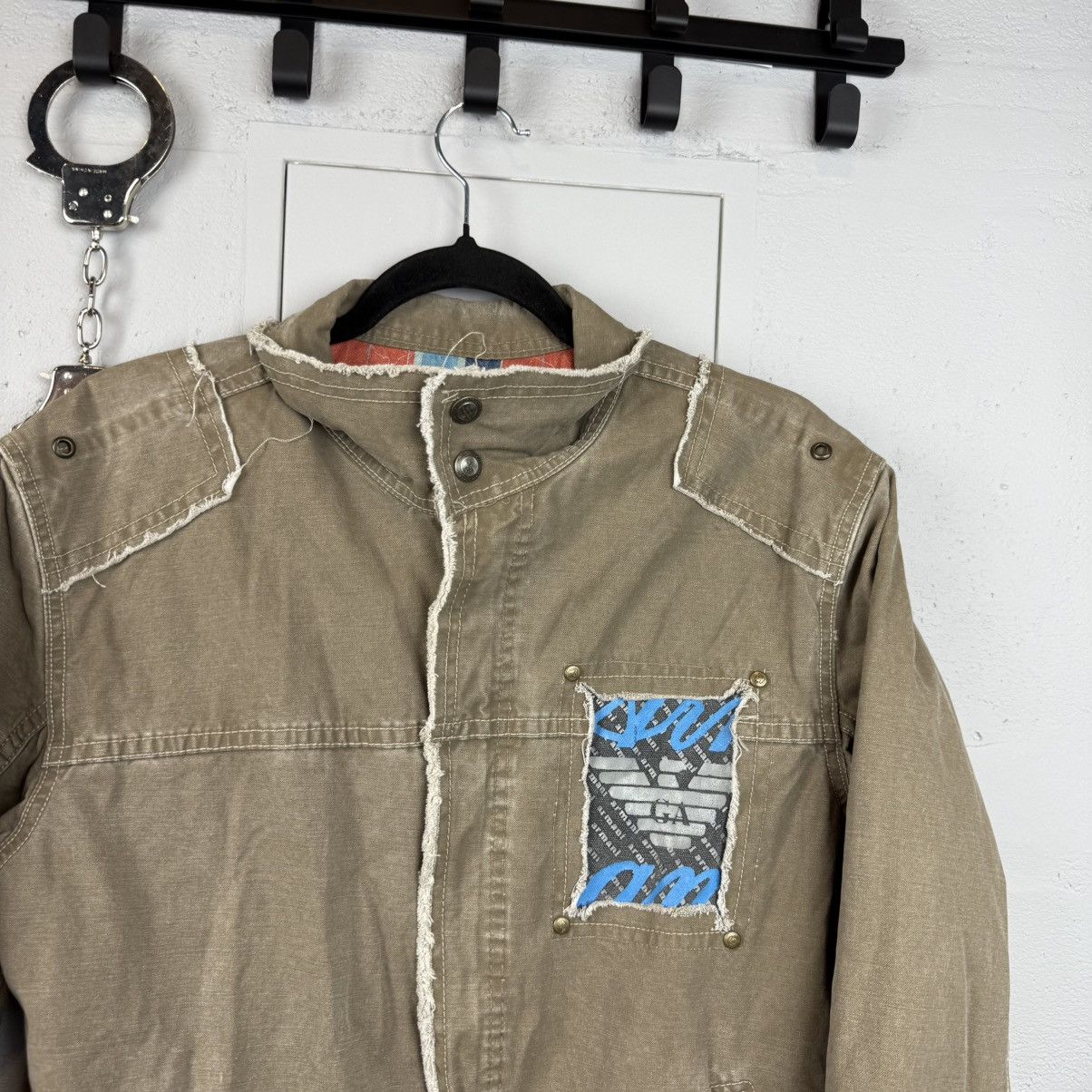 Emporio Armani Vinatge Avant Garde Emporio Armani Jacket Logo Size US L / EU 52-54 / 3 - 4 Thumbnail
