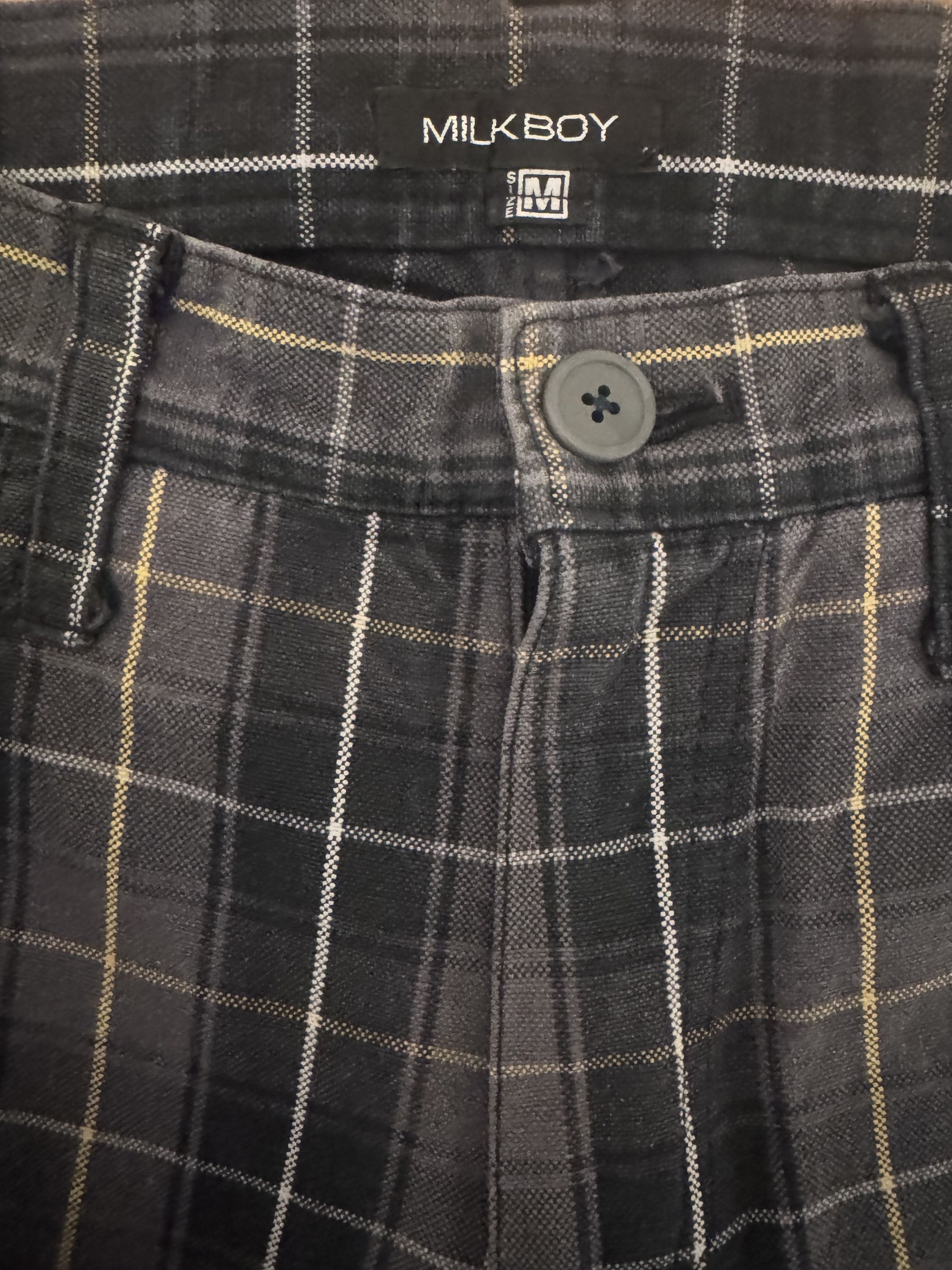 Japanese Brand Milkboy Vintage Japanese Plaid Tartan Punk Pants, Size M Size US 31 - 3 Thumbnail