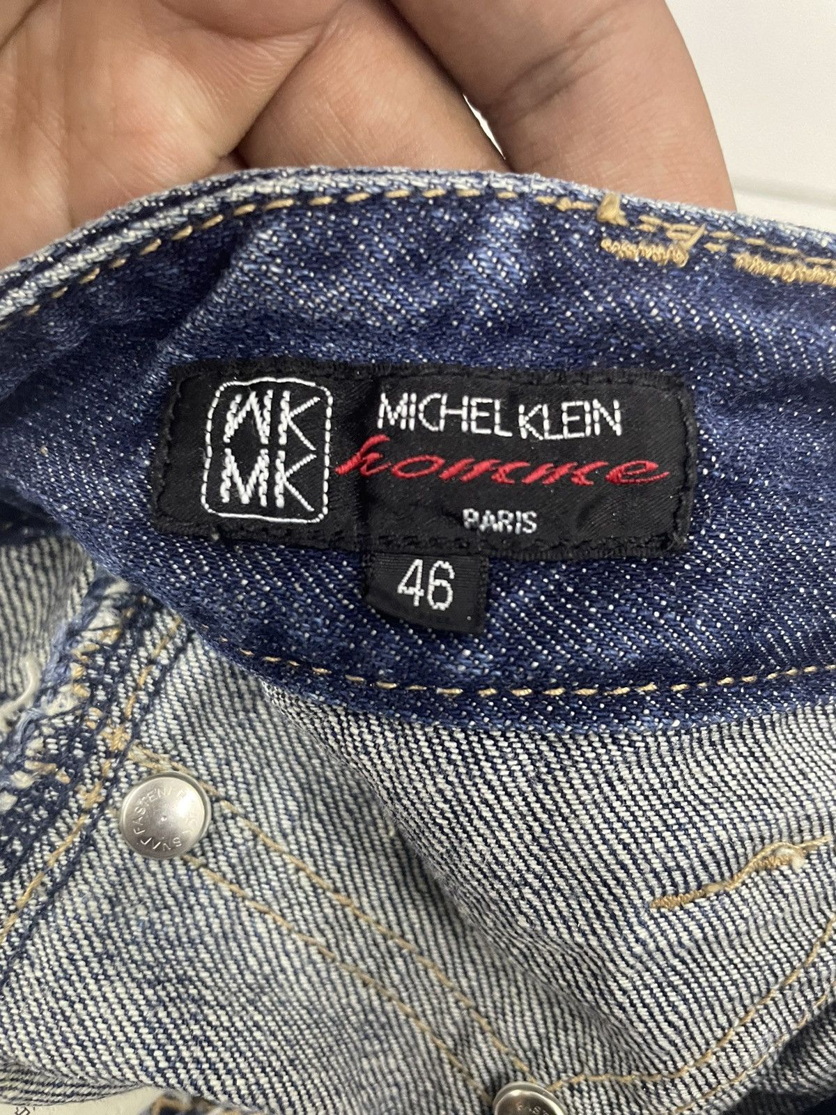 Le Grande Bleu (L.G.B.) Michel Klein Homme Japan Flare Jeans Size US 30 / EU 46 - 8 Thumbnail