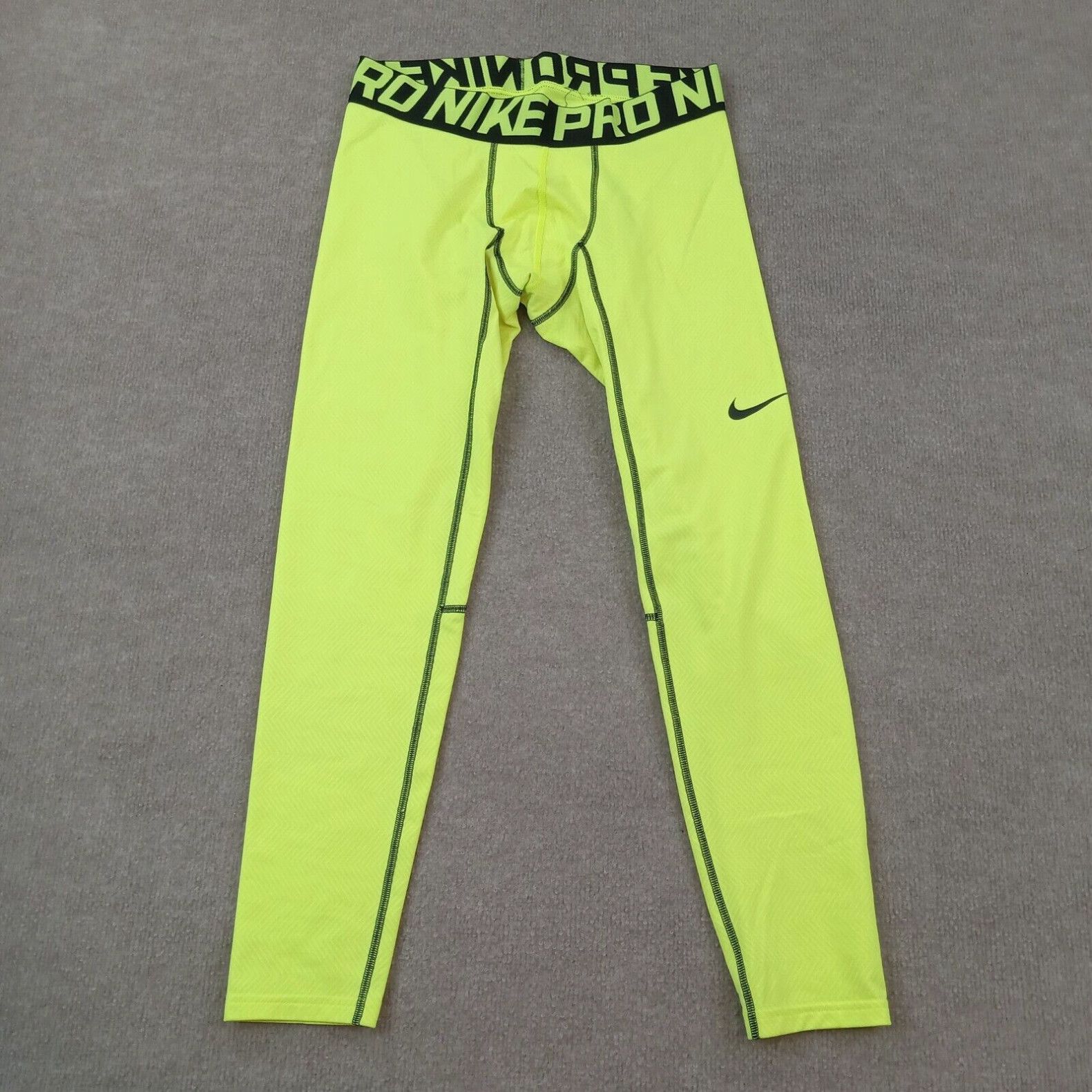 Nike Nike Pro Leggings Mens Extra Large Yellow Compression Elastic Waist  Stretch Crop | Grailed