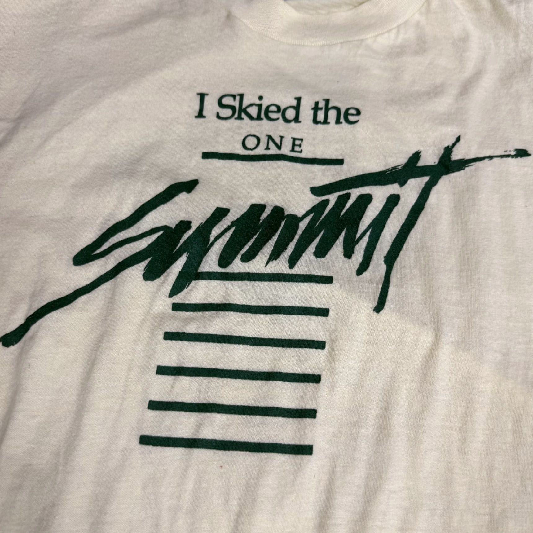 Hanes VTG Hanes T Shirt “I Skied The One Summit” Women S Vanilla Cotton Polyester Short Sleeve Size S Size S / US 4 / IT 40 - 7 Thumbnail