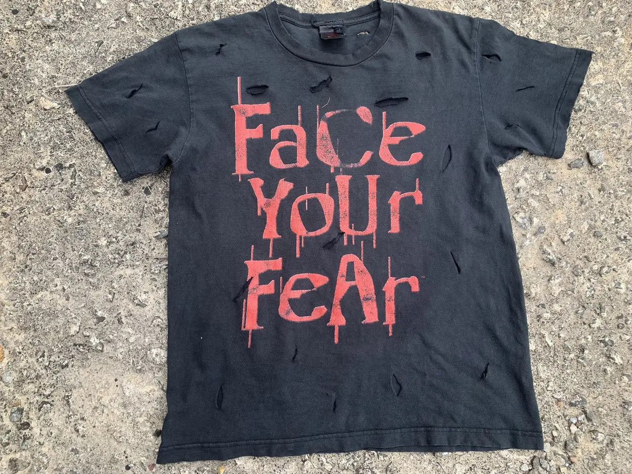 WWE Rare Y2K WWF Kane Wrestling Tee – Distressed Faded Black Size US M / EU 48-50 / 2 - 2 Thumbnail
