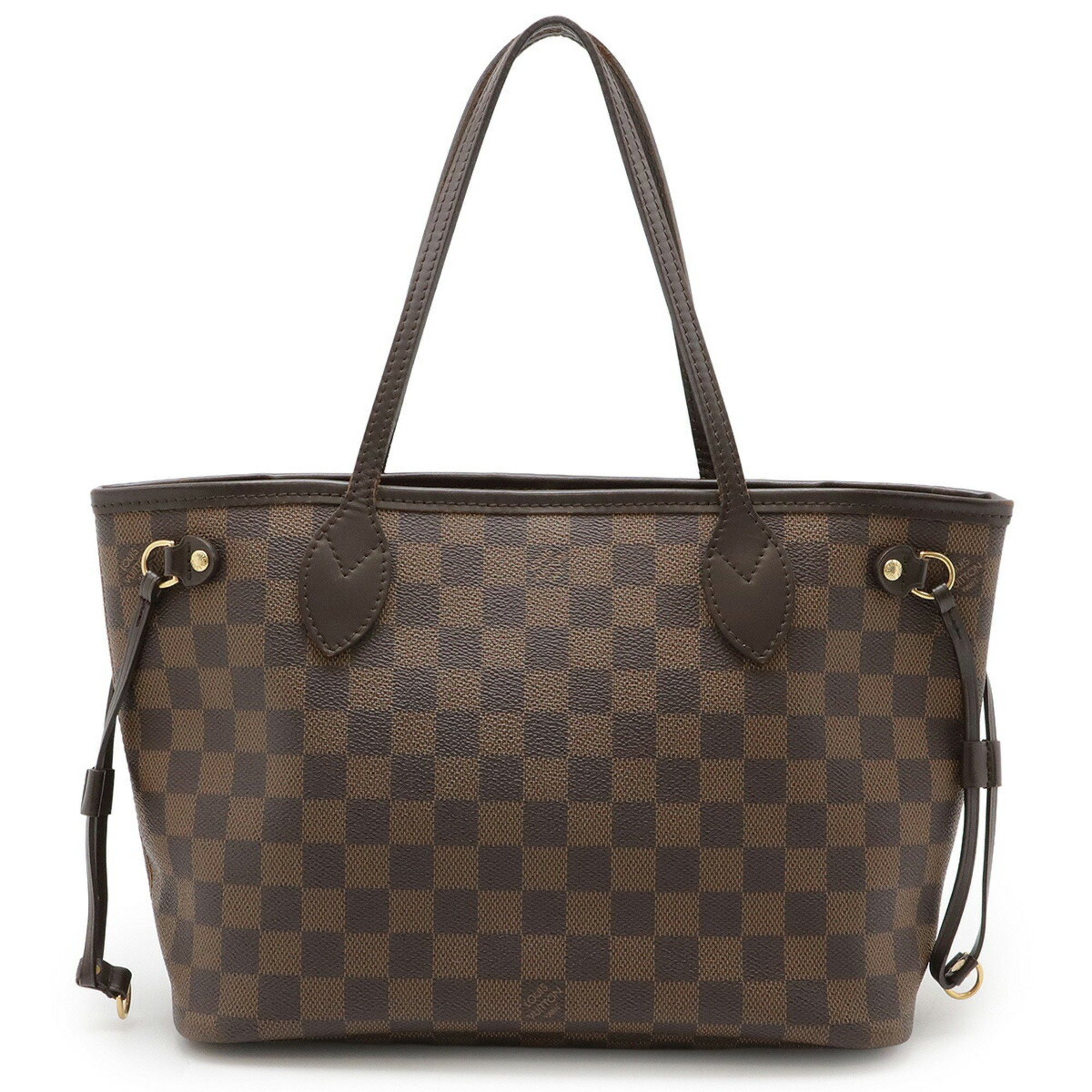 Louis Vuitton Damier Neverfull Pm Tote Bag Shoulder Handbag N51109 in Brown, Women's