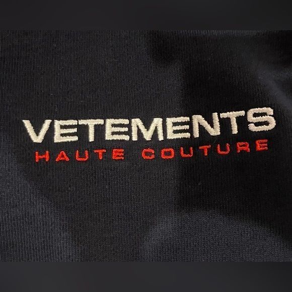 Vetements VETEMENTS LOGO TAPE COTTON BLEND SWEATPANTS IN BLACK Size US 30 / EU 46 - 4 Thumbnail