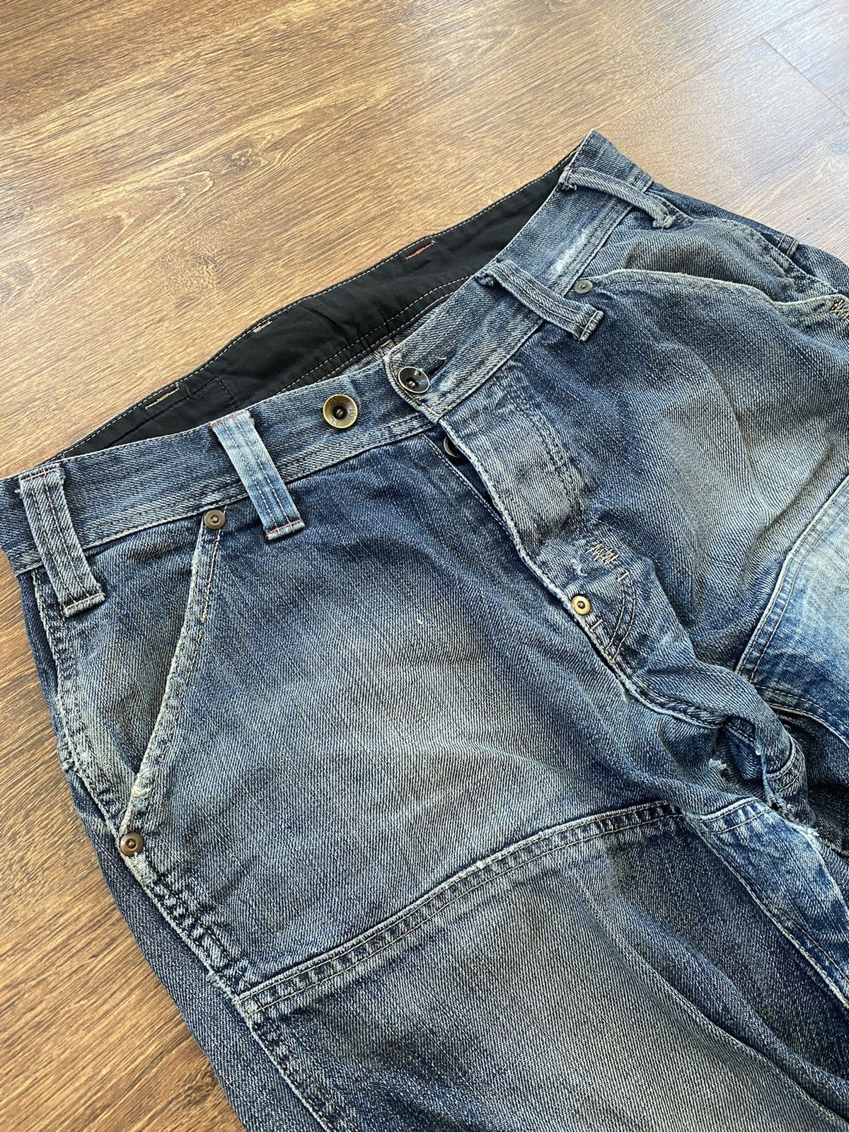 14th Addiction Vintage Y2K G Star archive Denim Cargo Baggy pants Jeans Size US 33 - 6 Thumbnail