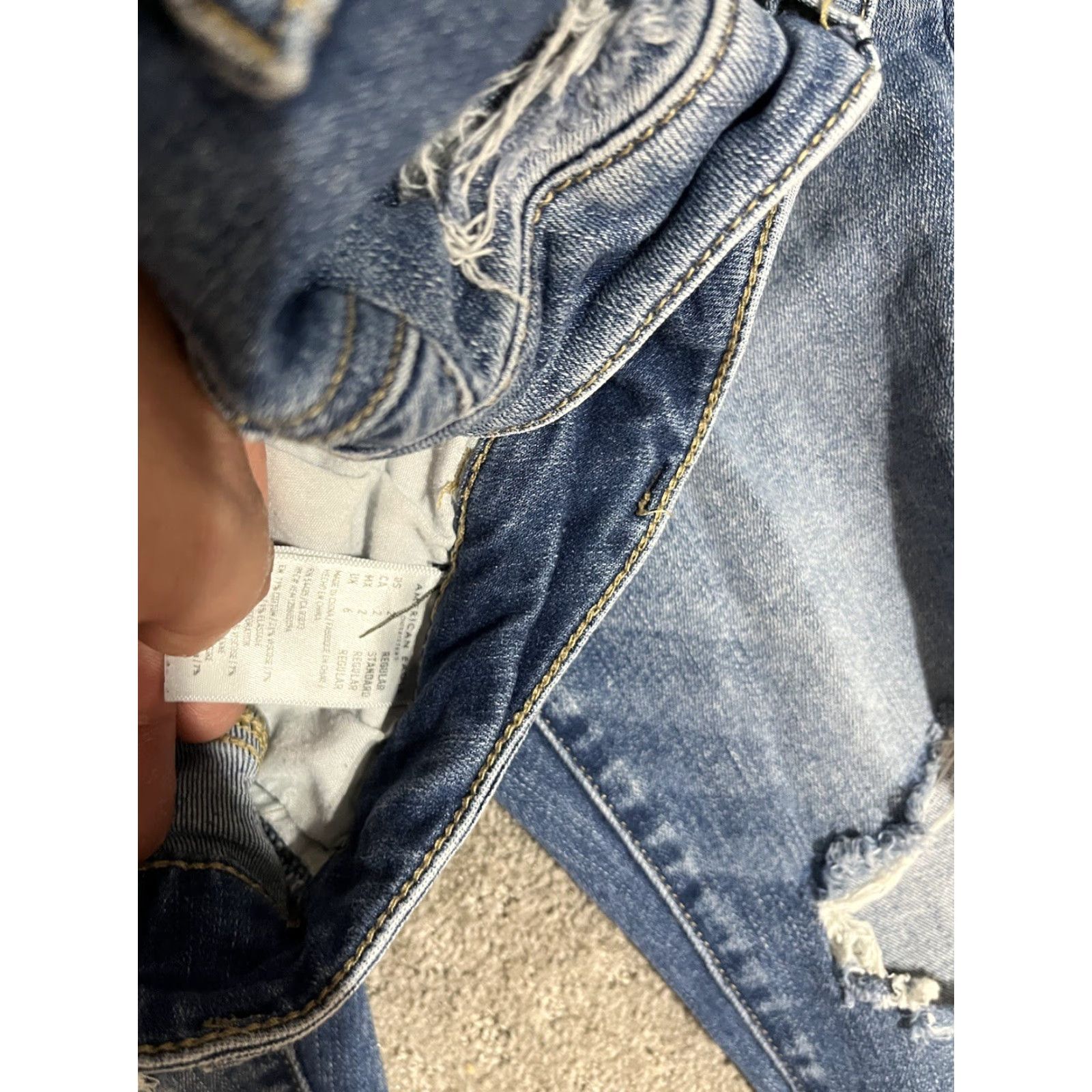 American Eagle Outfitters VINTAGE American Eagle Outfitters Blue Low Rise Jegging Pants Women Size 2 Stretch Denim 90s Size 26" / US 2 / IT 38 - 7 Thumbnail