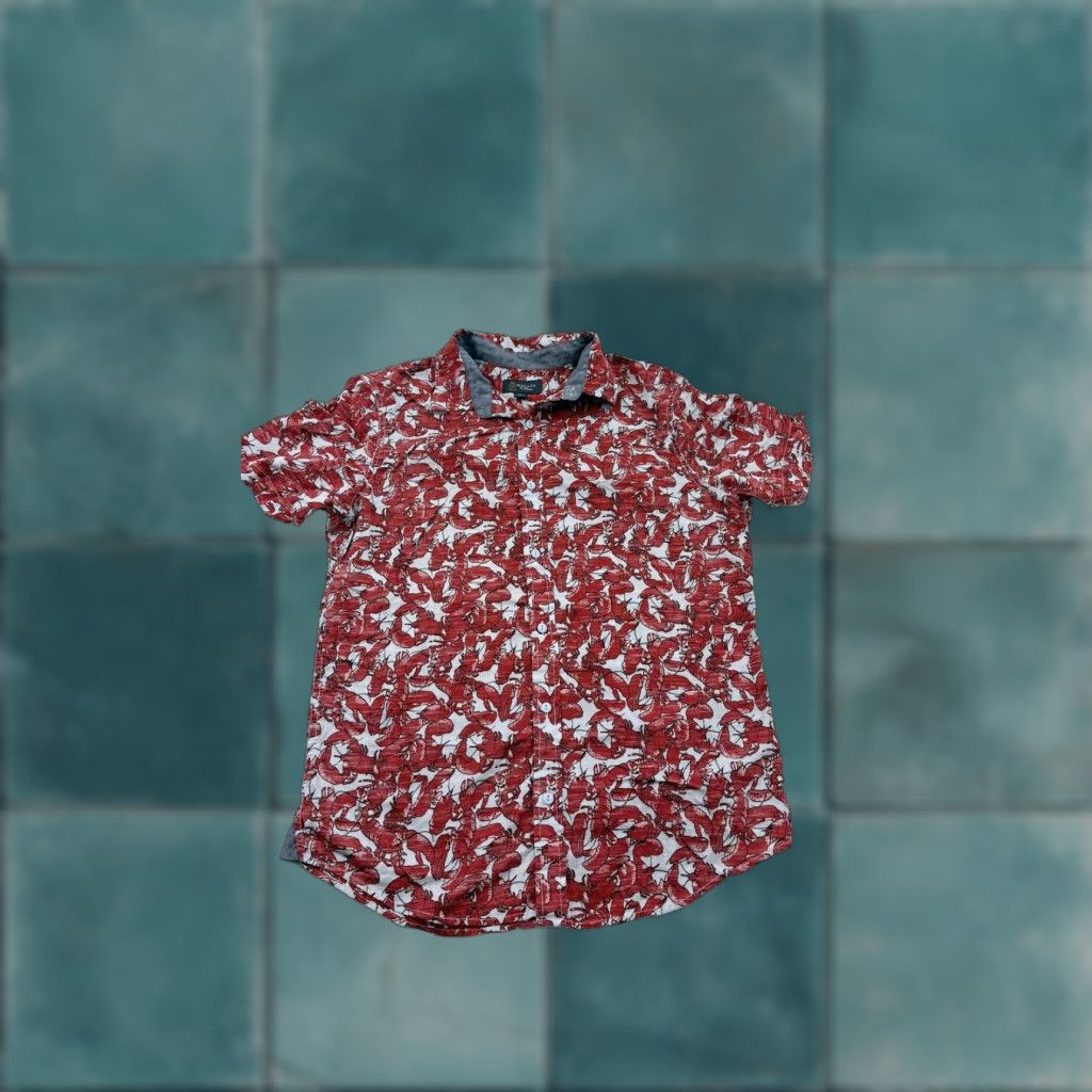 Vintage Wallin & Bros Shirt Mens Large Red Lobster Print Short Sleeve Beach Summer Graphic Print Button-Up Mens Size US L / EU 52-54 / 3 - 1 Thumbnail