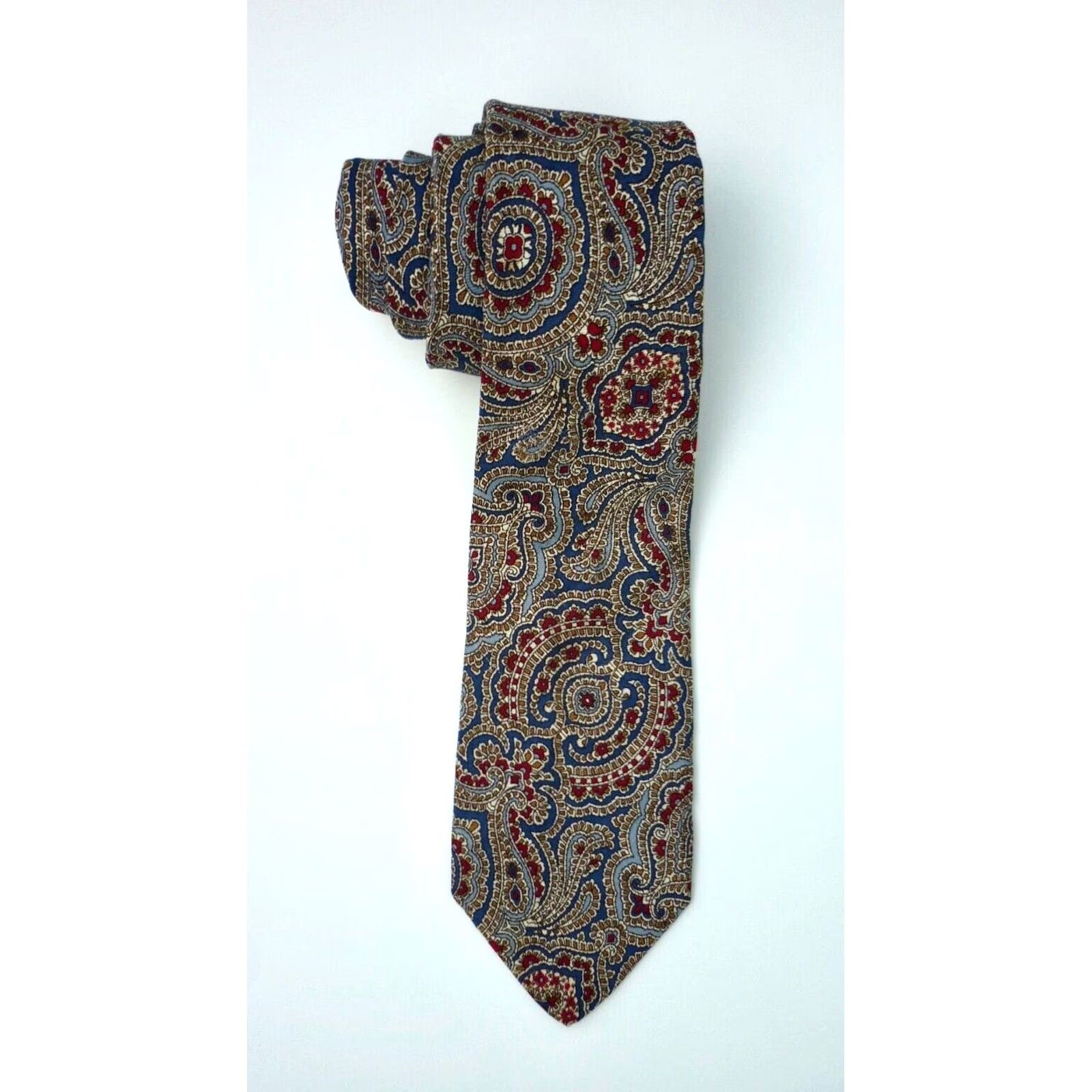 Yves Saint Laurent Yves Saint Laurent Men's Vintage Luxury Silk Tie Paisley Size ONE SIZE - 4 Thumbnail