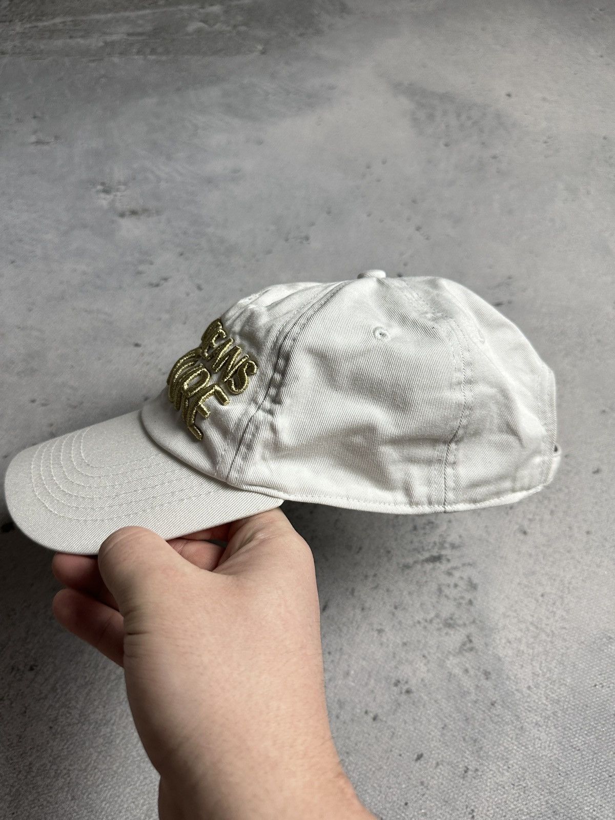 Versace Versace Jeans Couture White Gold Big Logo Cap Hat y2k Rap Size ONE SIZE - 6 Thumbnail