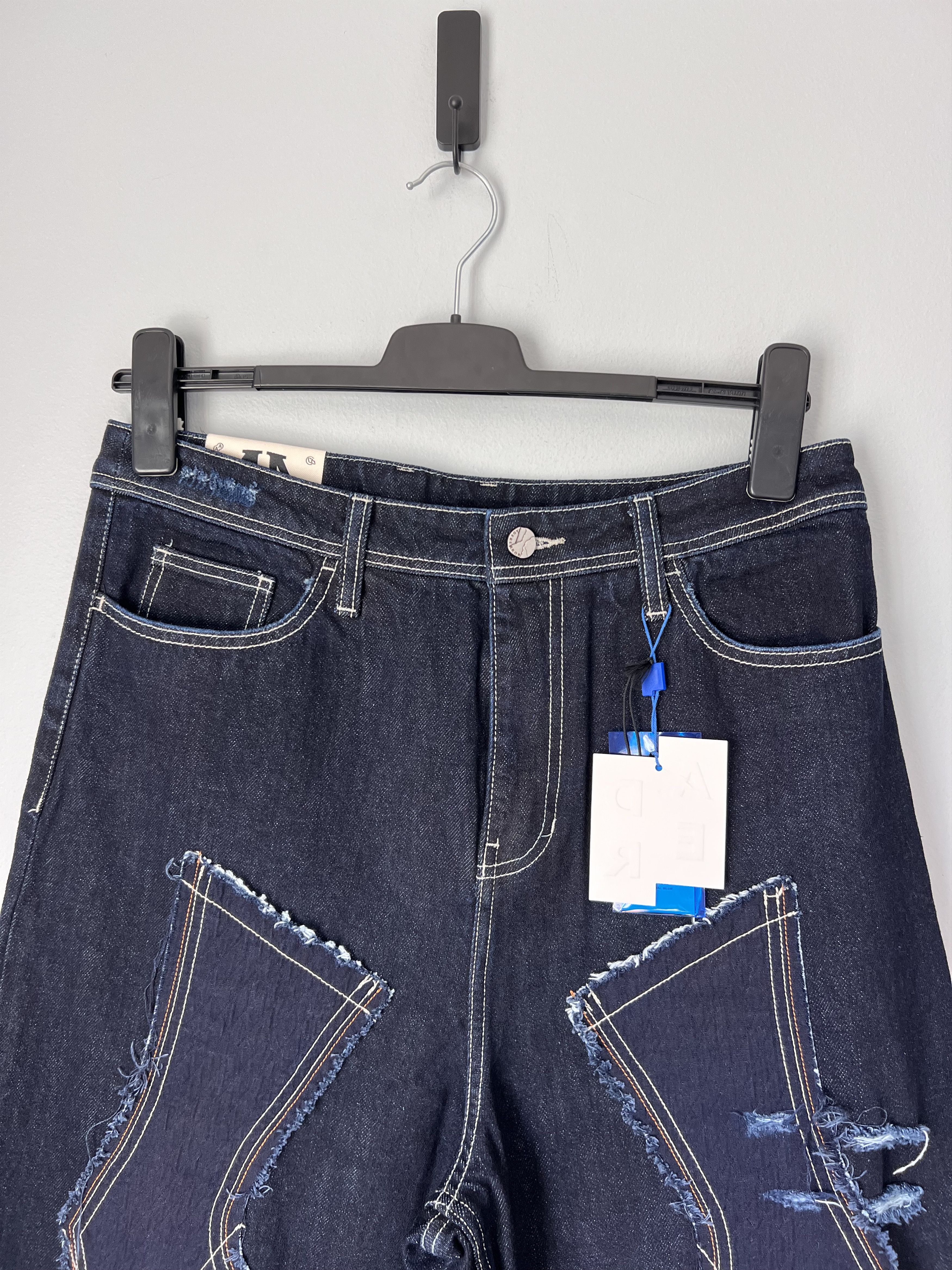 Ader Error Ader Error Wide Leg Elve Jeans in Navy Size US 34 / EU 50 - 2 Thumbnail