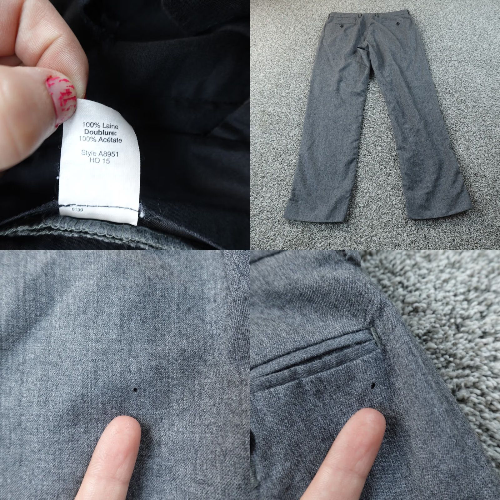 J.Crew J.CREW Pants Mens 32X32 Gray Wool Chino Trousers Slim Bedford Straight Preppy Size US 32 / EU 48 - 8 Thumbnail