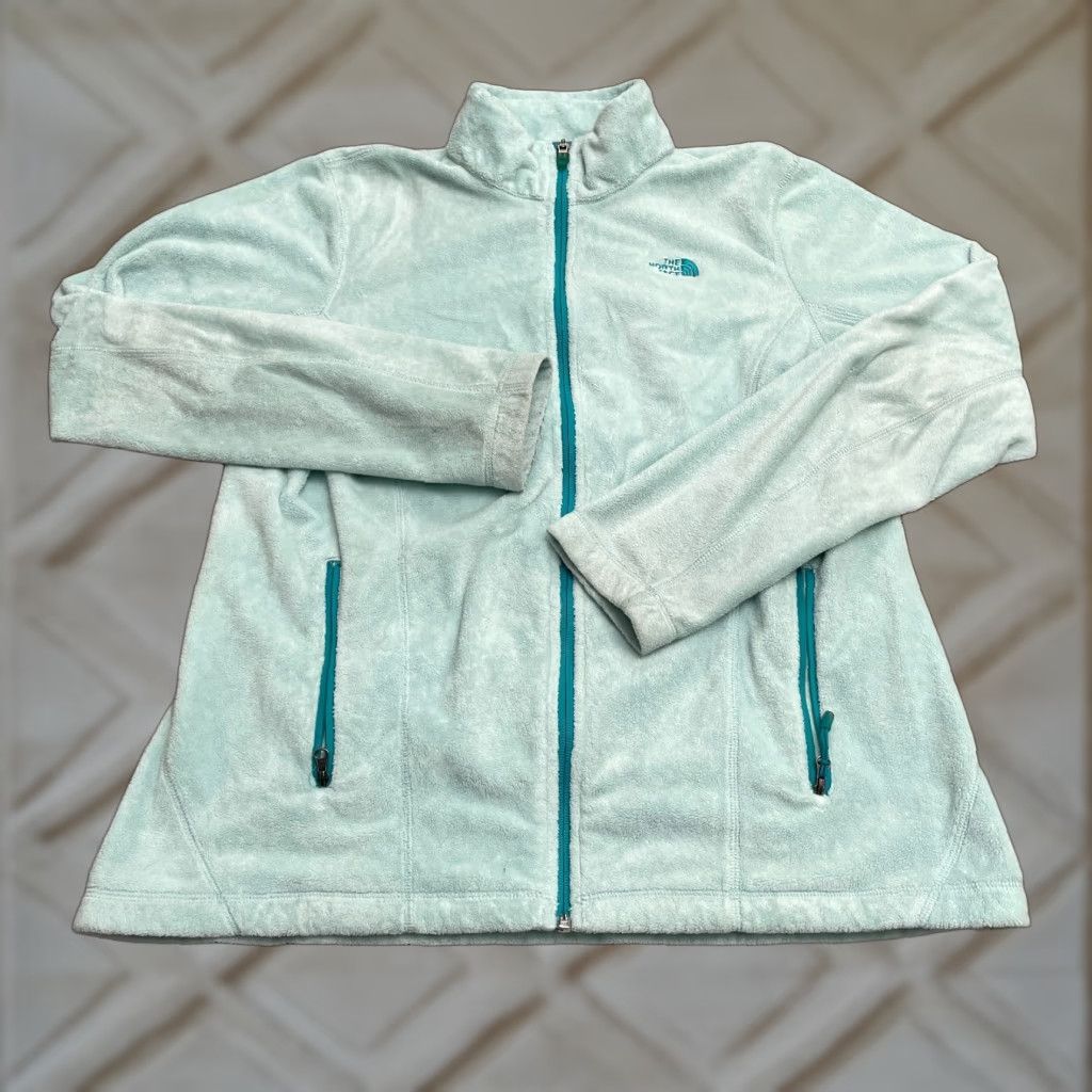 The North Face The North Face Helata Fuzzy Fleece Jacket Womens Large Green Full Zip Outdoor Size L / US 10 / IT 46 - 1 Thumbnail