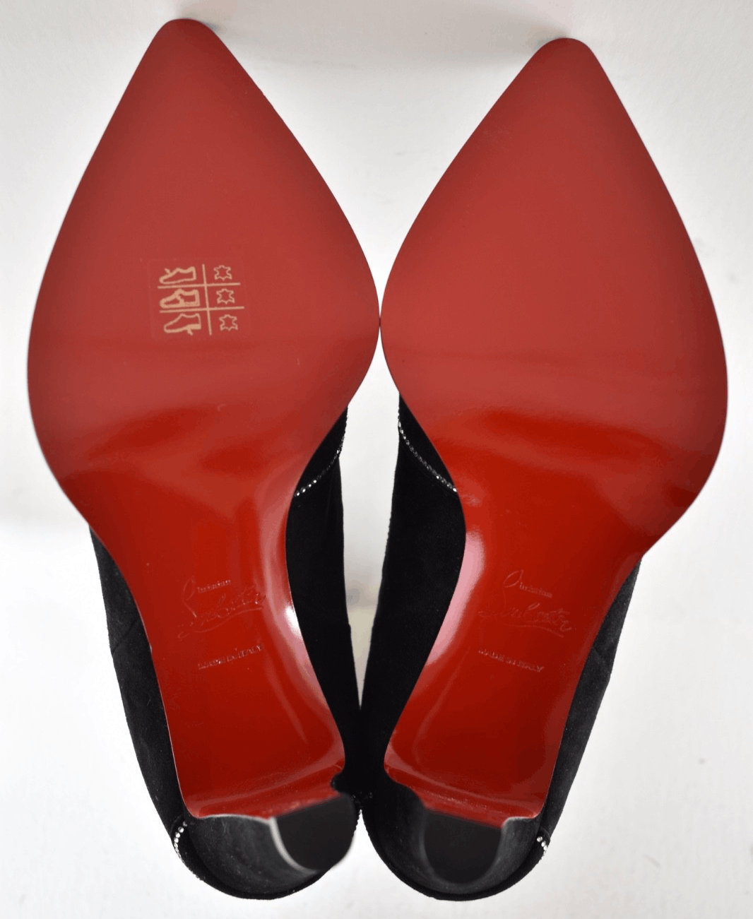 Christian Louboutin Santigag Strass 85 Black Suede Western Ankle Heel Boot 39 Size US 9 / IT 39 - 21 Thumbnail