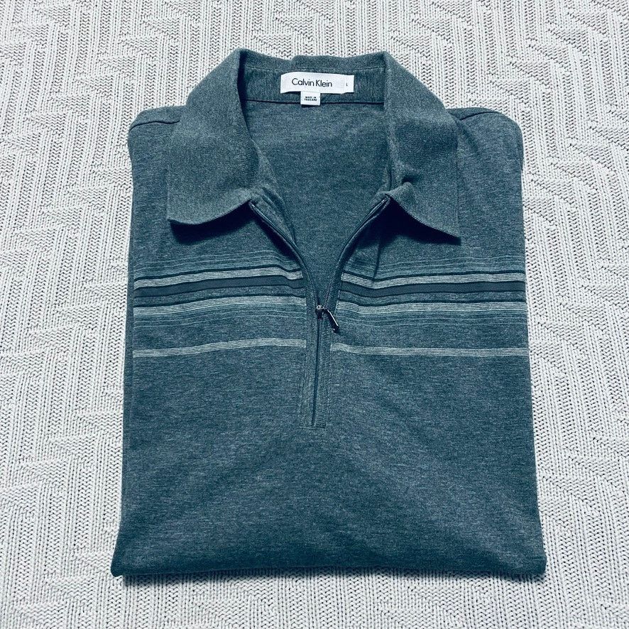 Calvin Klein Calvin Klein gray long sleeve polo Size US L / EU 52-54 / 3 - 1 Thumbnail