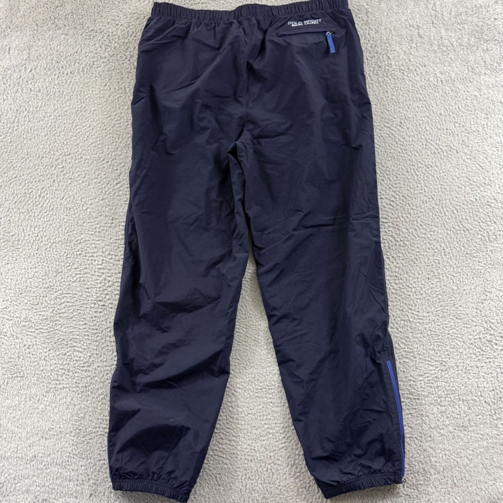Polo Ralph Lauren VINTAGE Polo Ralph Lauren Pants Mens 2XL Blue Windbreaker Baggy Jogger Y2K Polo Ralph Lauren Track Pants 90s Hip Hop Sports Mens Size US XXL / EU 58 / 5 - 6 Thumbnail