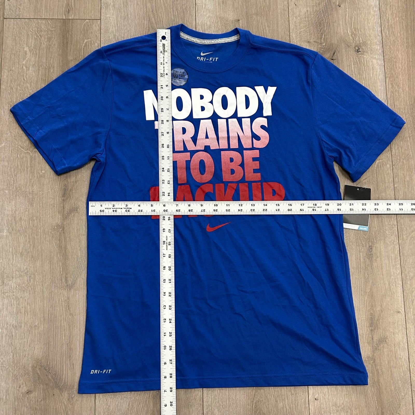 Nike New Nike Dri Fit Cotton Nobody Trains To Be Backup T Shirt Size US L / EU 52-54 / 3 - 3 Thumbnail